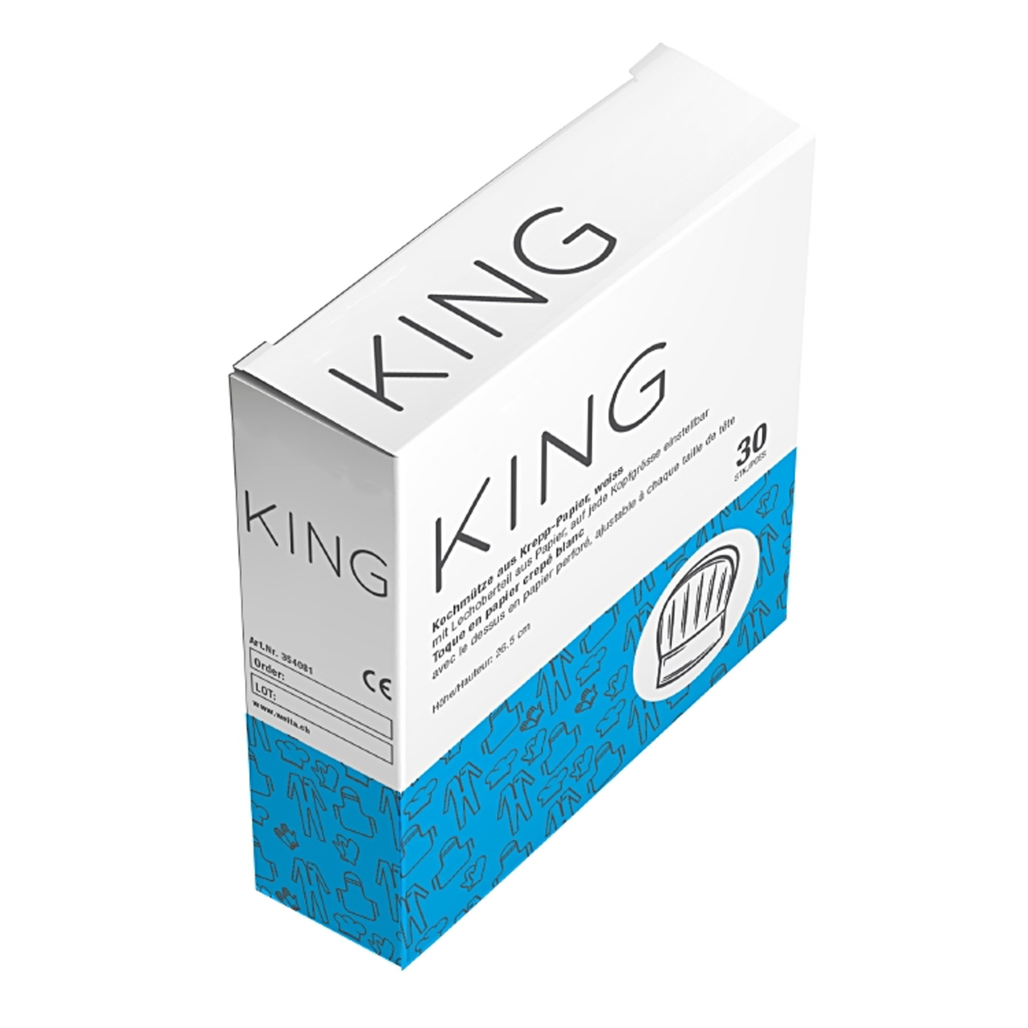Kochmütze | Modell King | Krepppapier