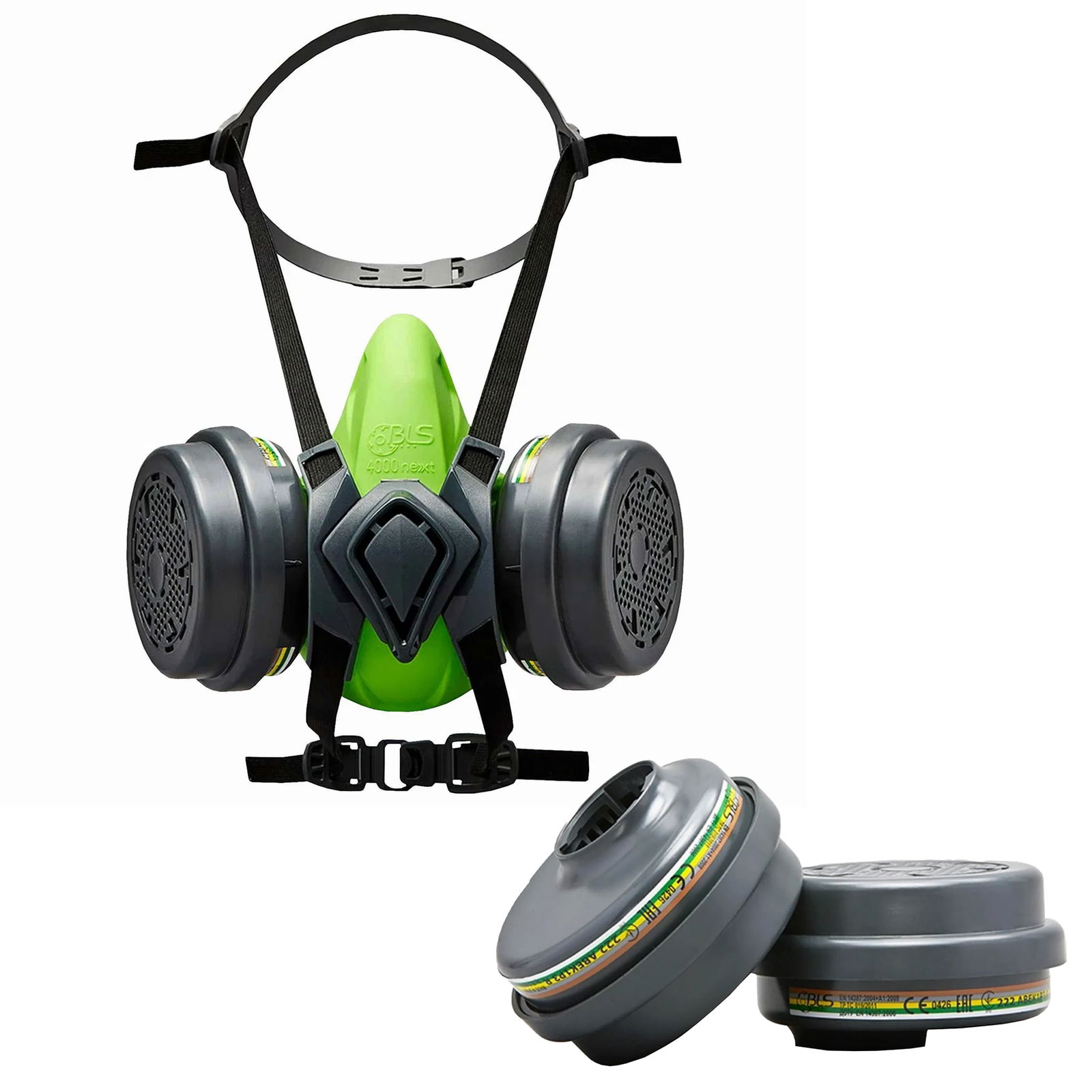 Atemschutz-Halbmaske BLS 4000next mit Filter BLS 222 ABEK1 P3R