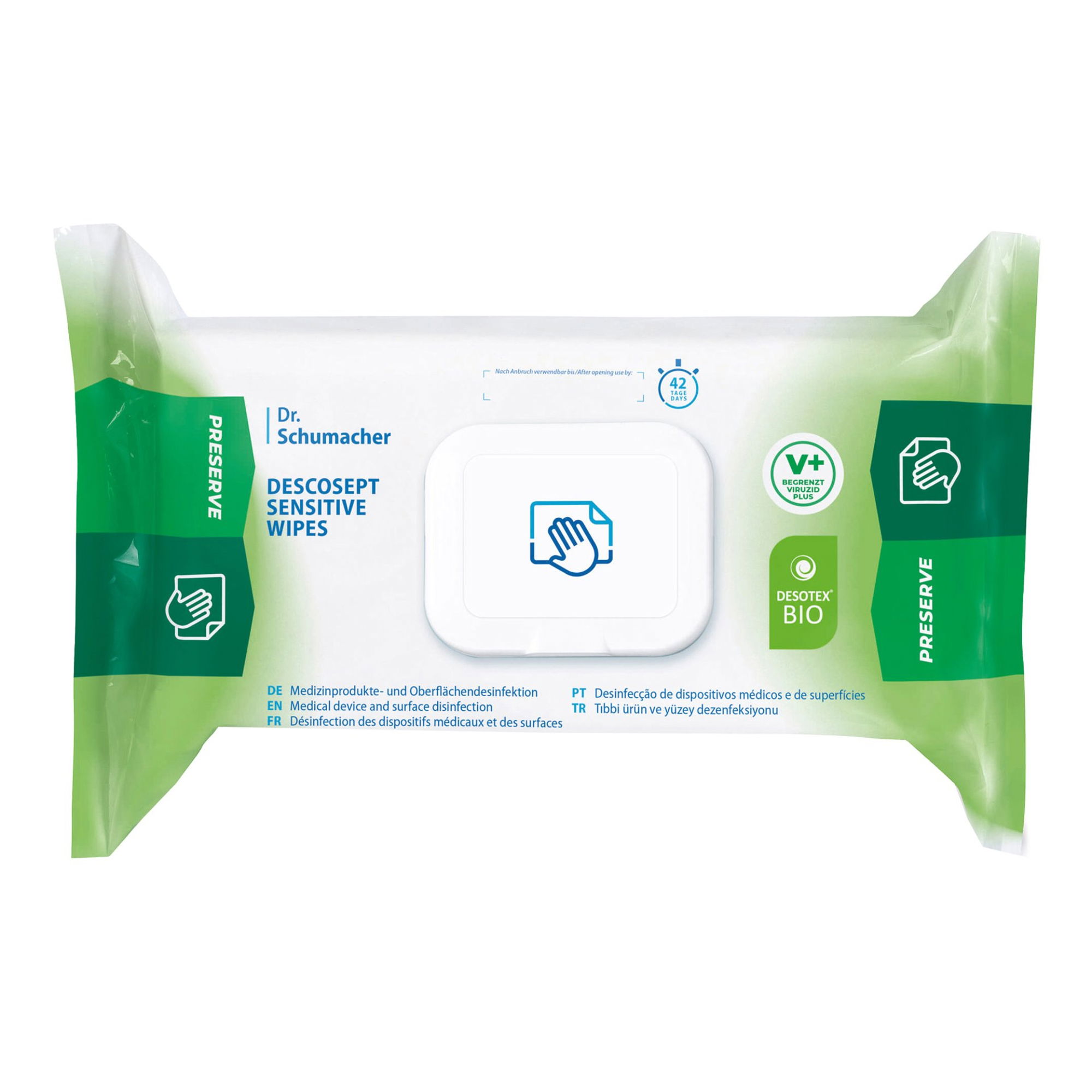 Desinfektionstücher | Dr. Schumacher Descosept Sensitive Wipes Bio
