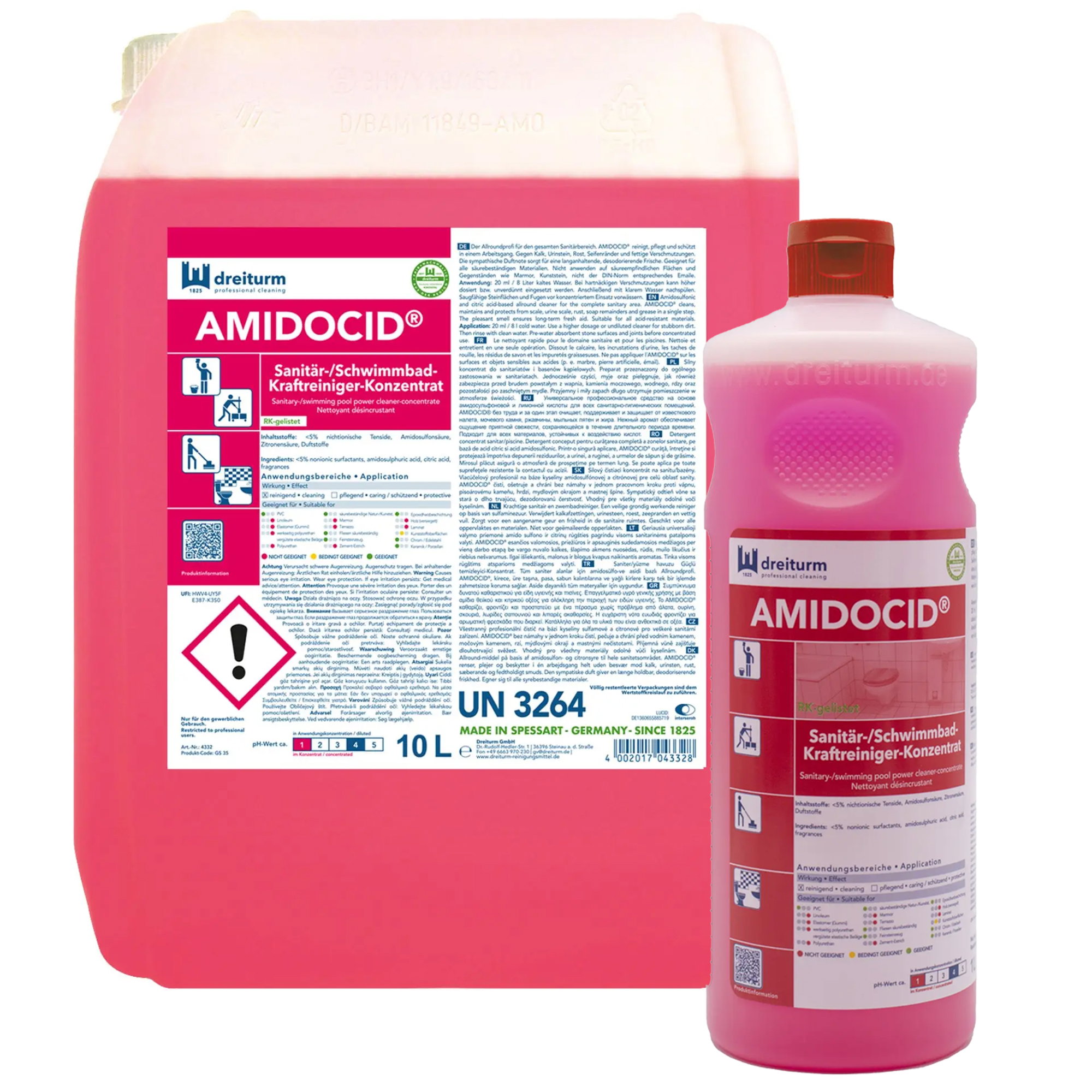 Sanitär- und Schwimmbadreiniger | dreiturm Amidocid