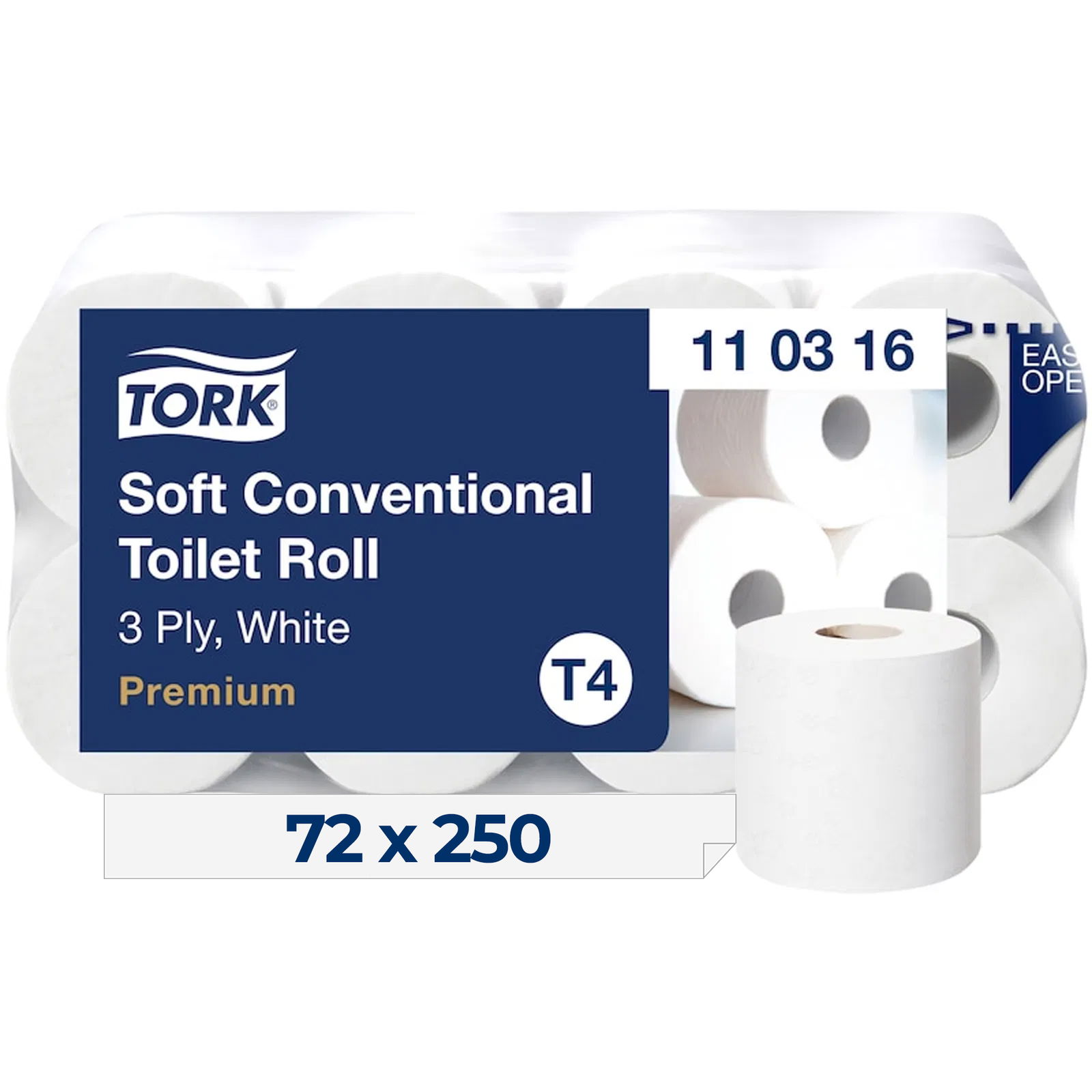 Tork 110316 T4 carta igienica rotolo piccolo morbida Premium 3 veli