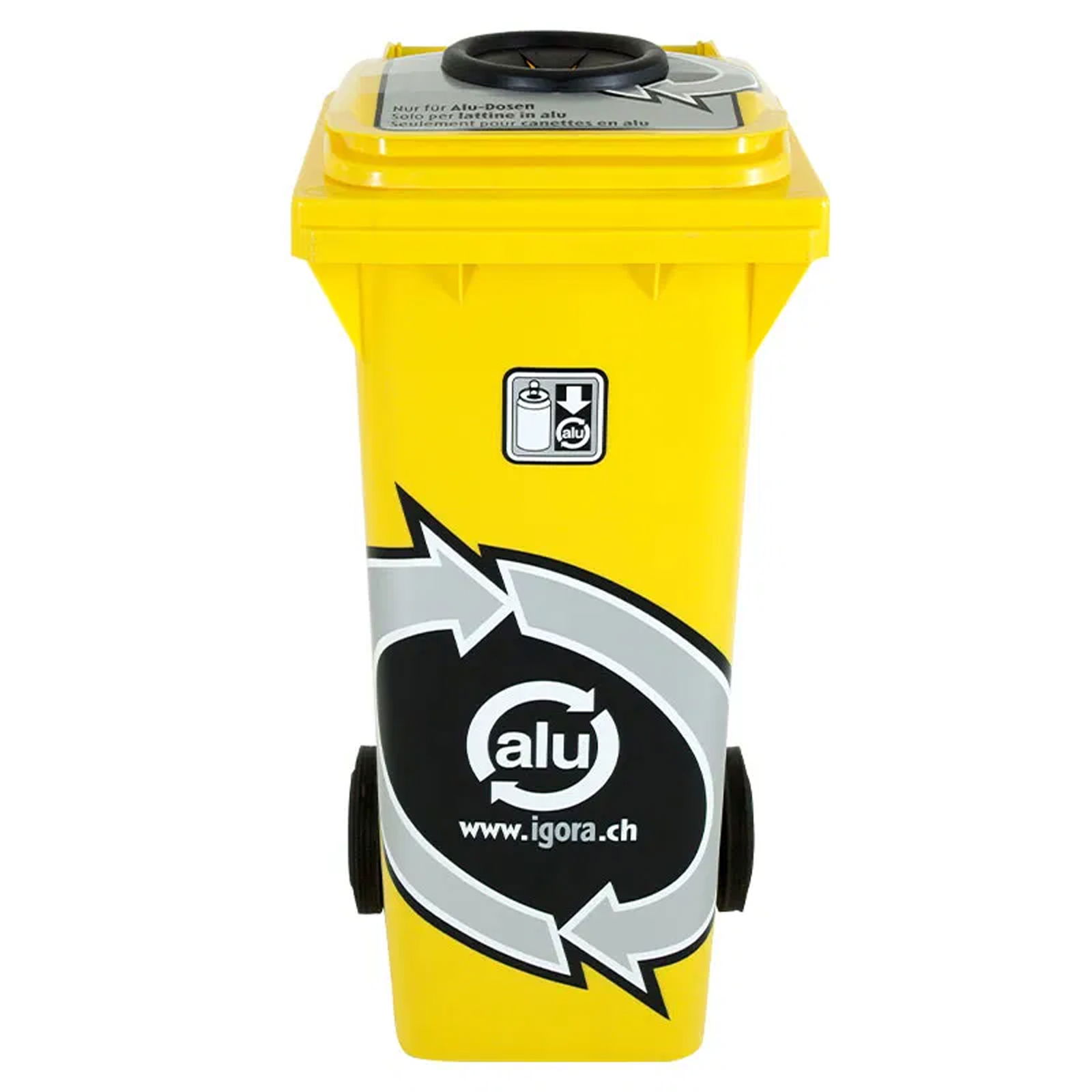 ALU collection container | made of hard plastic | for 200 aluminum cans