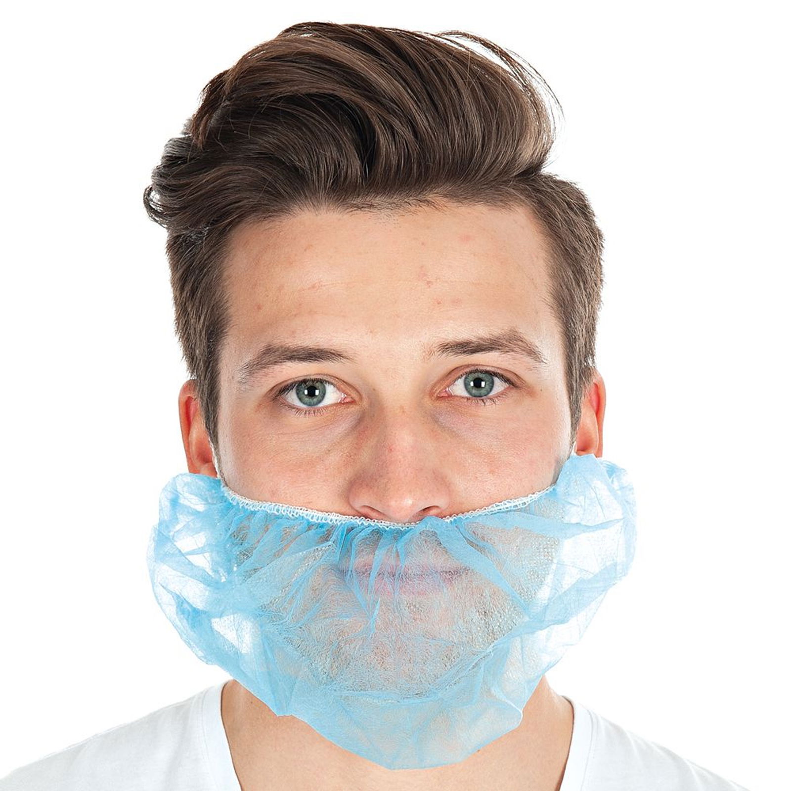 Beard cover Eco with head elastic polypropylene blue