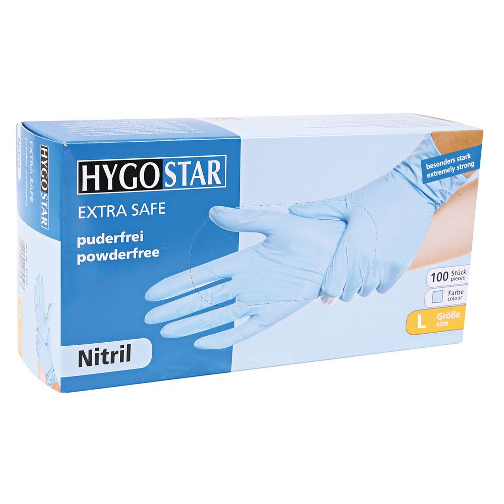 Guanti in nitrile | Hygostar Extra Safe Blu L