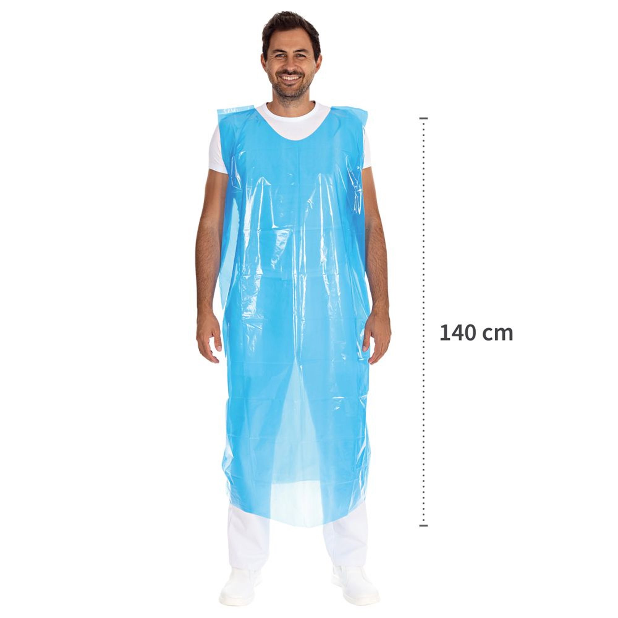 Einwegschürzen | Rundumschürze | Blau | LDPE