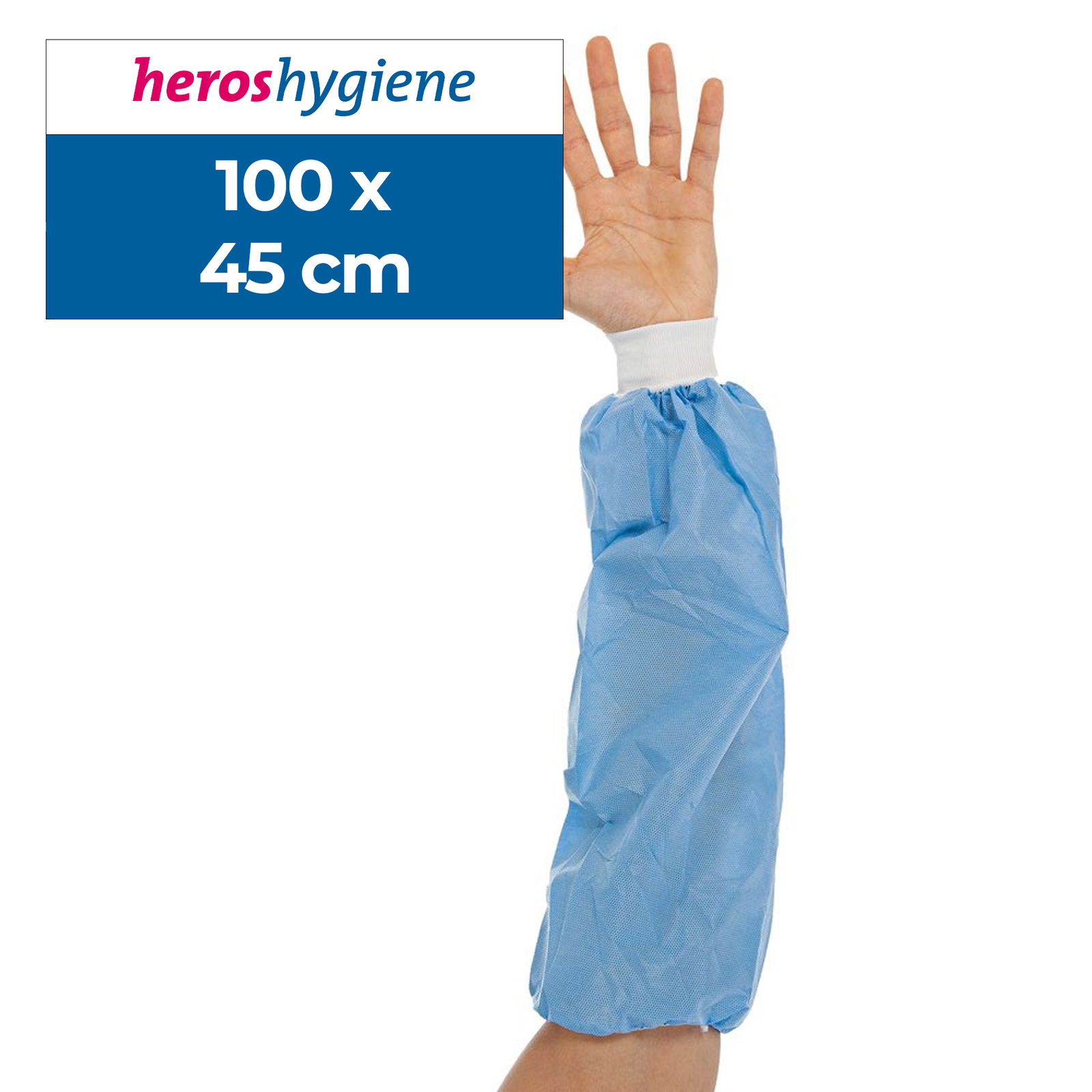 Ärmelschoner blau mit Strickbündchen aus SMS