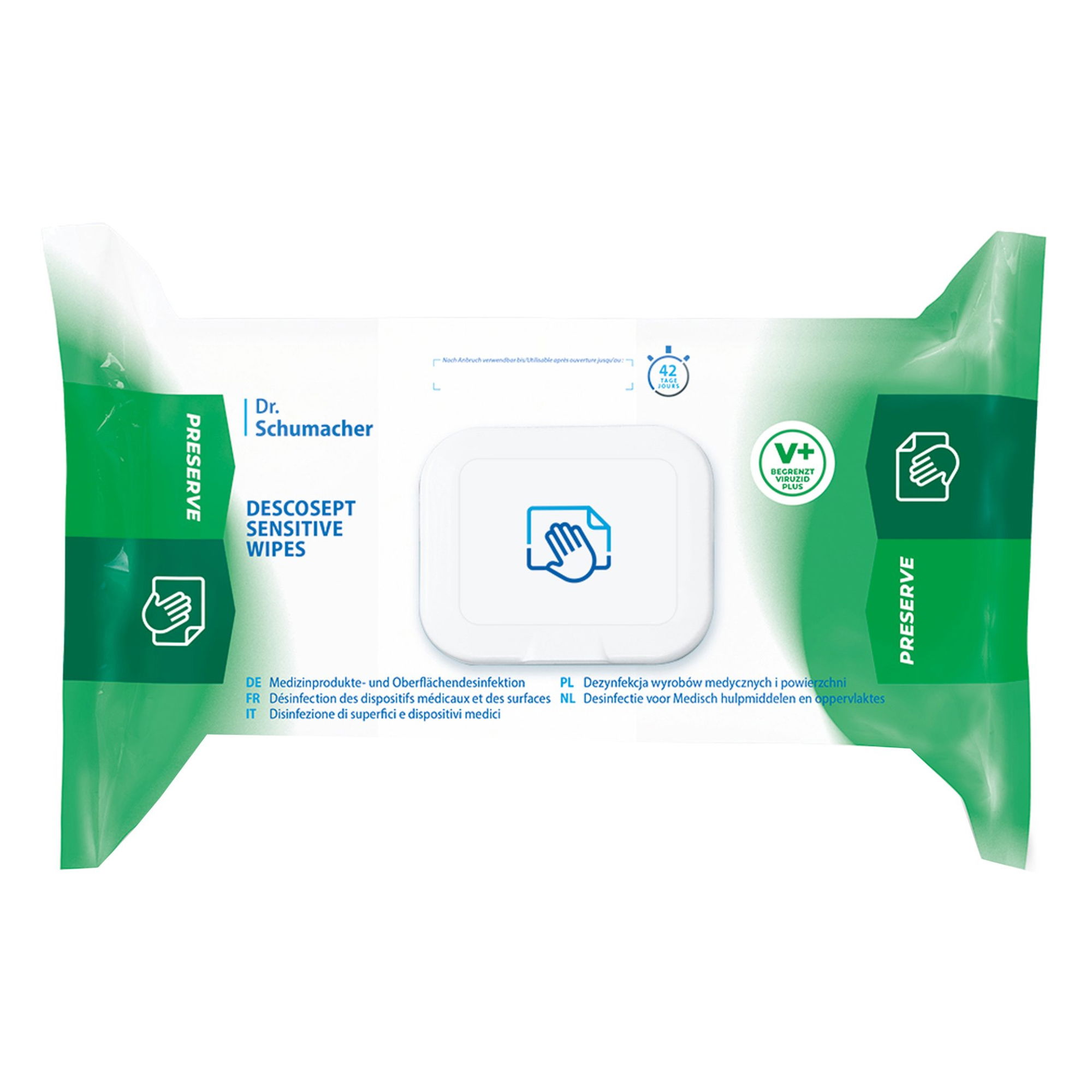 Desinfektionstücher | Dr. Schumacher Descosept Sensitive Wipes