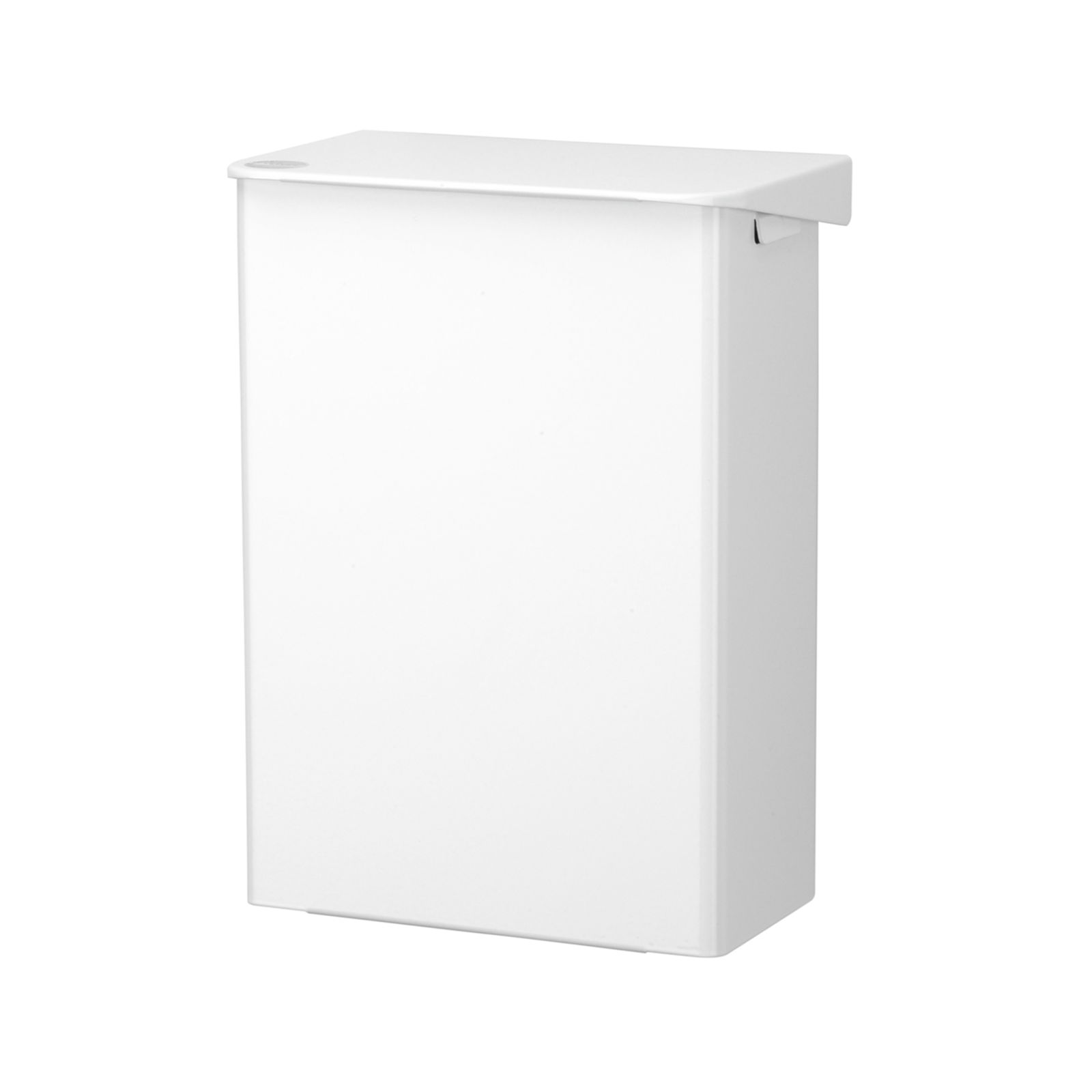 Ophardt 231600 Abfalleimer mit Klappdeckel 6 Liter Aluminium pulverbeschichtet weiss AB 6 P