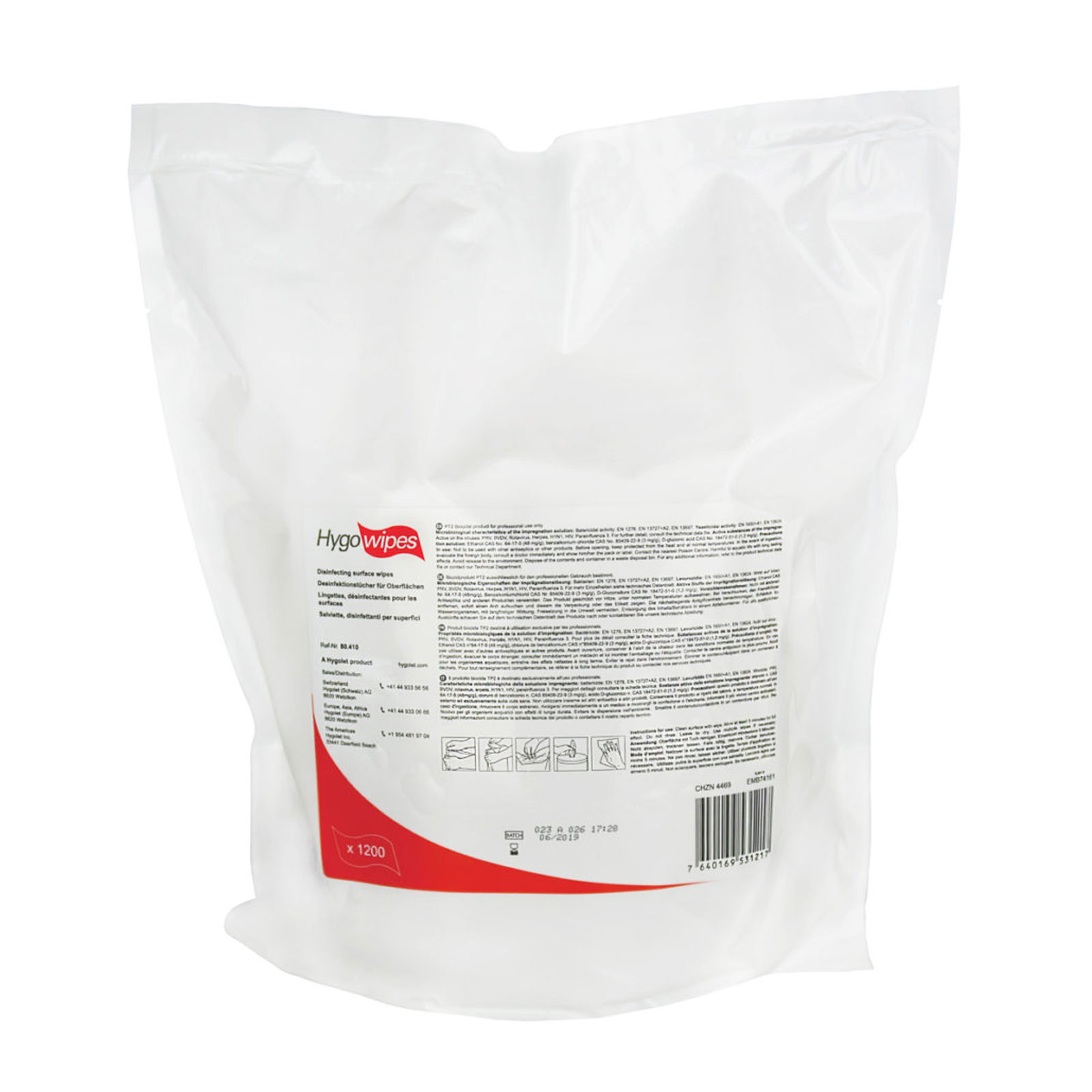 Disinfectant wipes | Hygowipes | refill pack