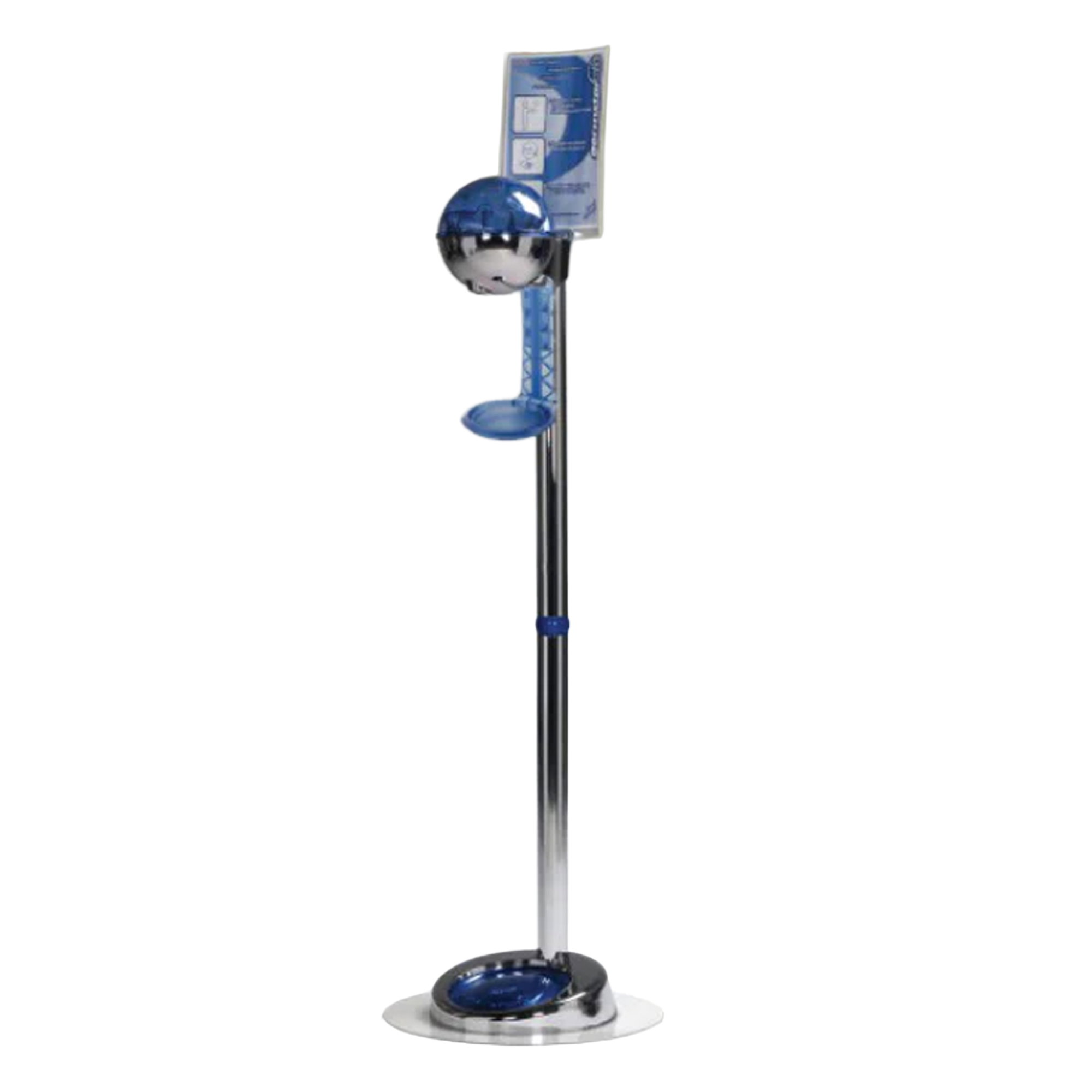 Kiosk-Stands, Halterung, Blue chrome, Standfuß, Kartenhalter