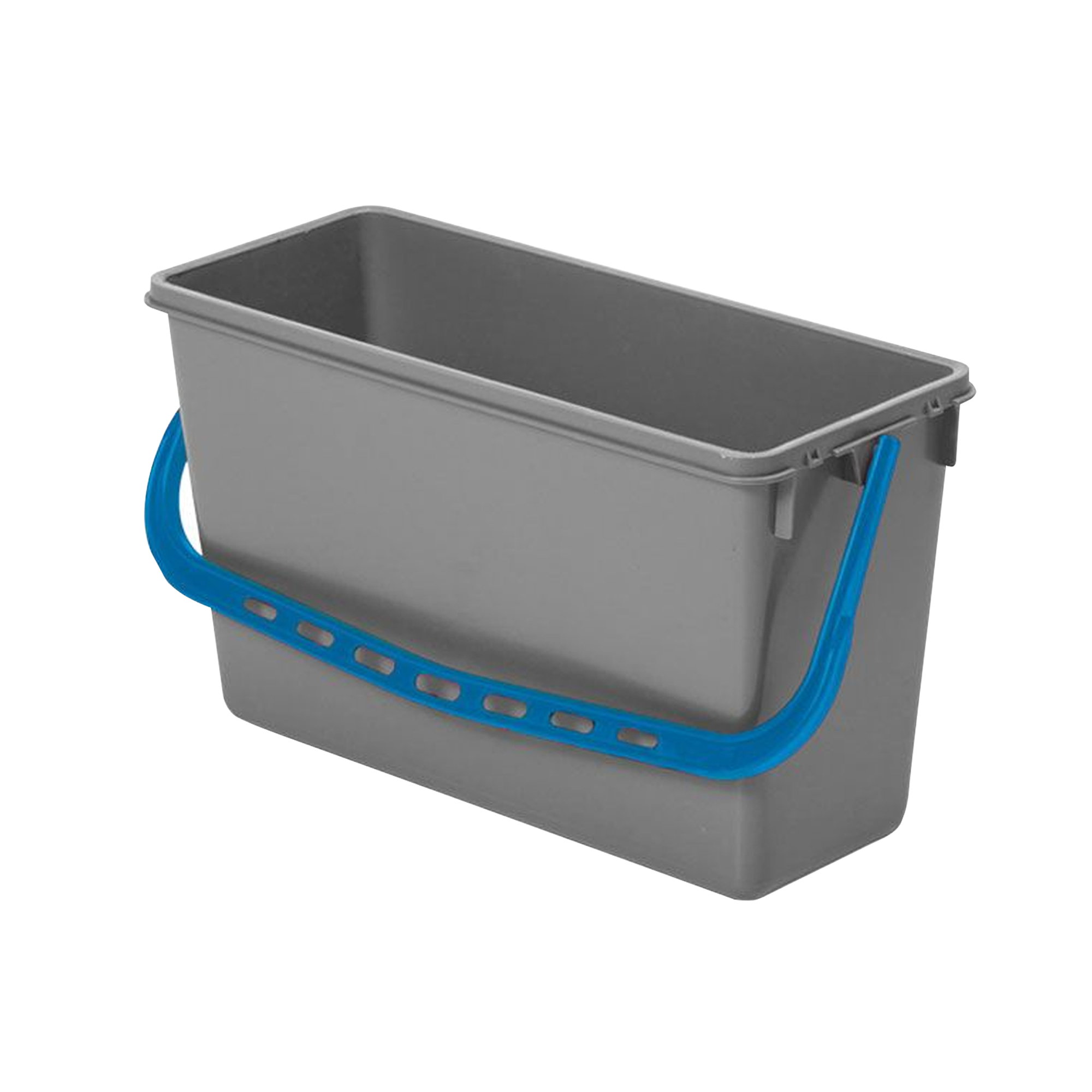 Moppe Bucket, Grau Eimer, Blauer Griff, Plastikbehälter, Reinigungs-Eimer