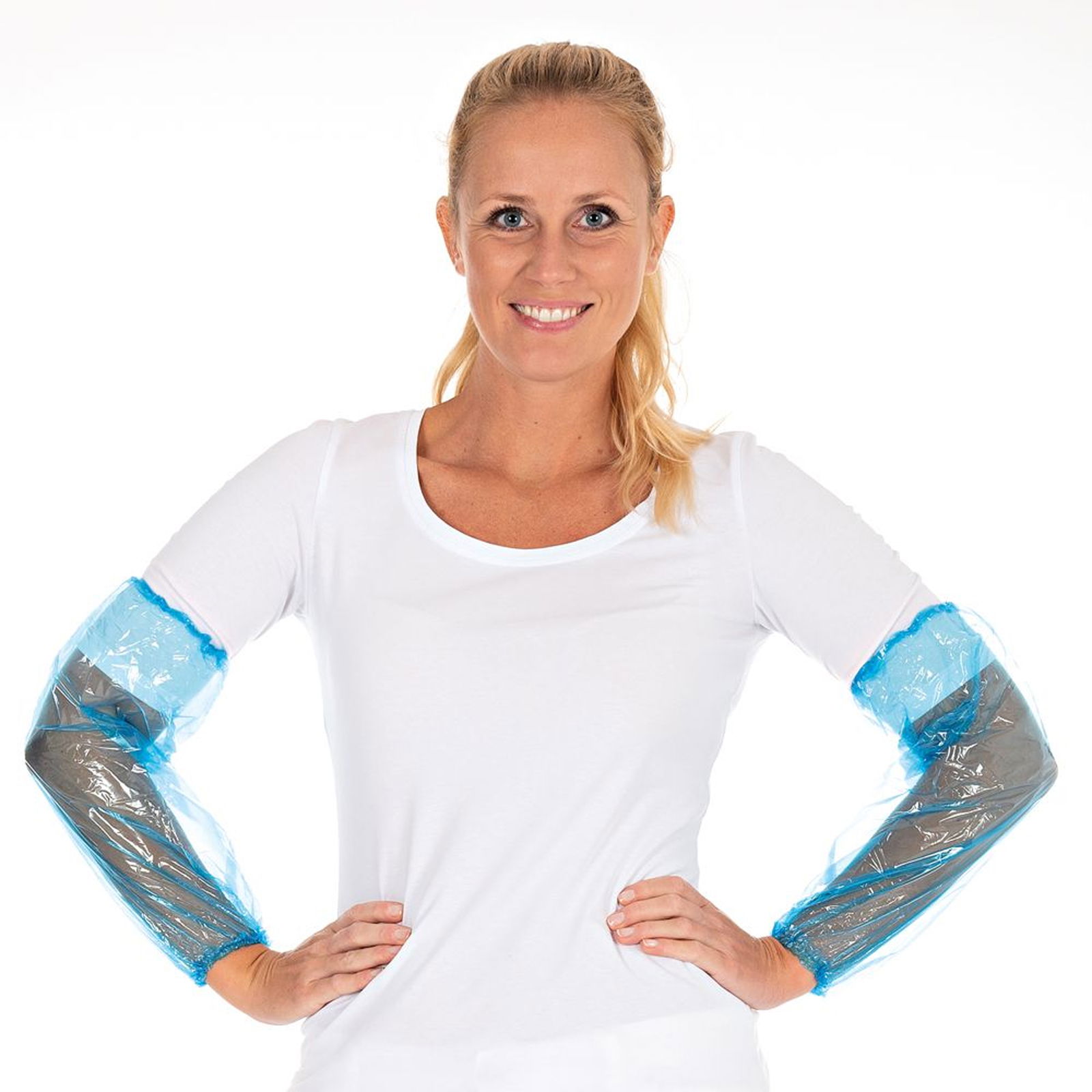 Ärmelschoner Blau Light Polyethylen