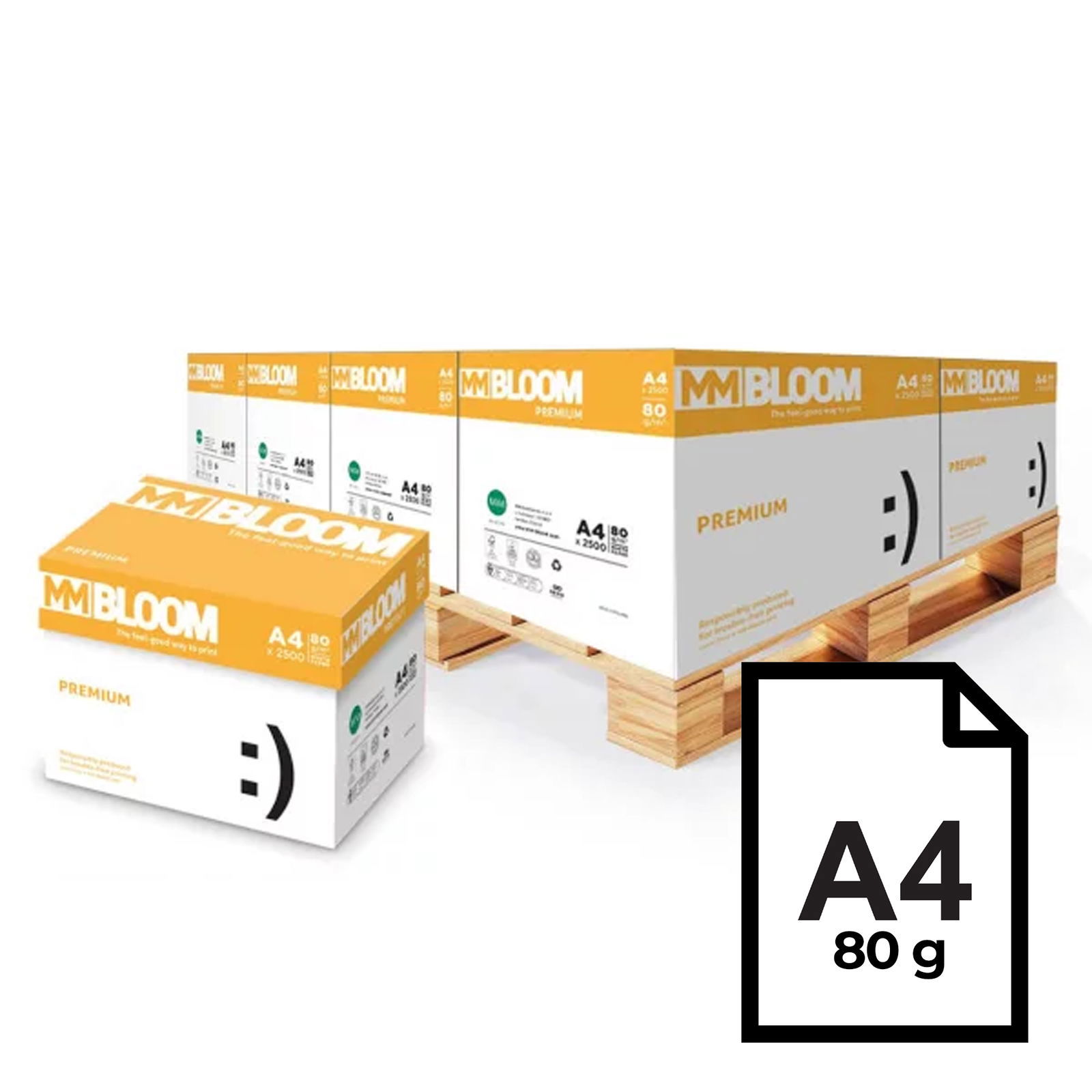 Copy paper MM Bloom Premium | A4 | 80 g | quarter pallet