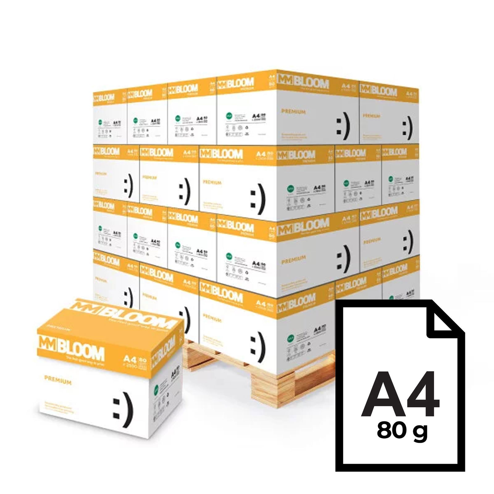 Copy paper MM Bloom Premium | A4 | 80 g | pallet
