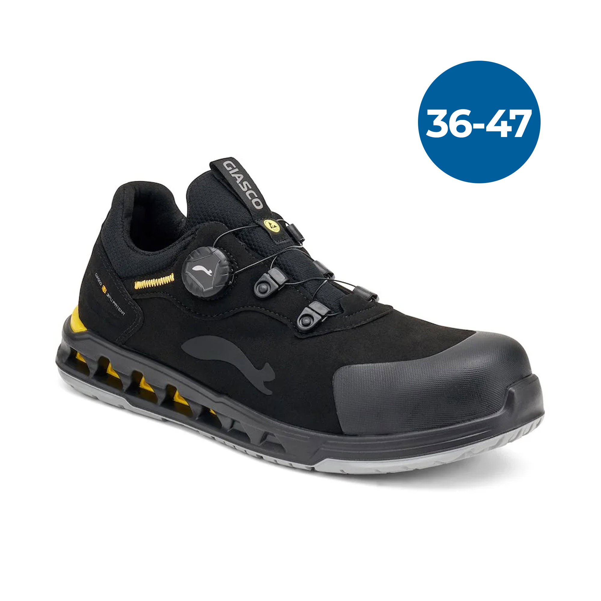 Sneaker, Schuh schwarz, Cycling-outsole, Schnürsystem, Athletischer Schuh