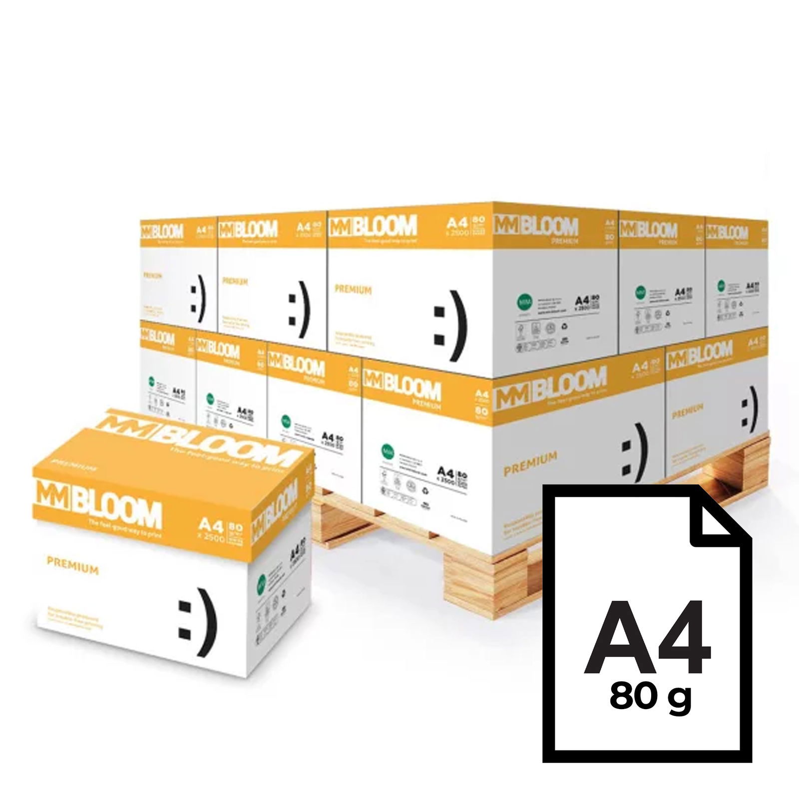 Copy paper MM Bloom Premium | A4 | 80 g | half pallet