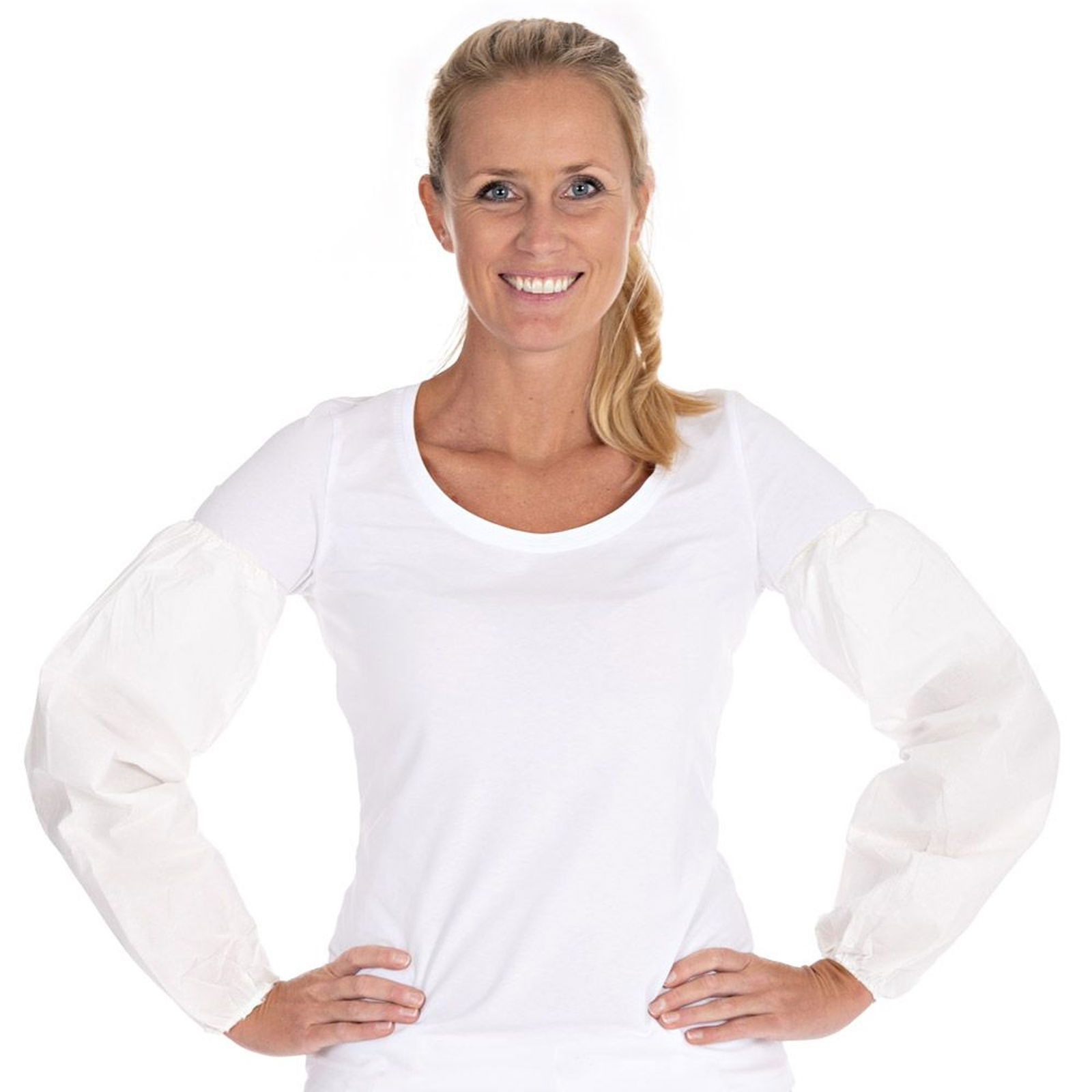 Ärmelschoner weiss Airlaid mit PE-Beschichtung