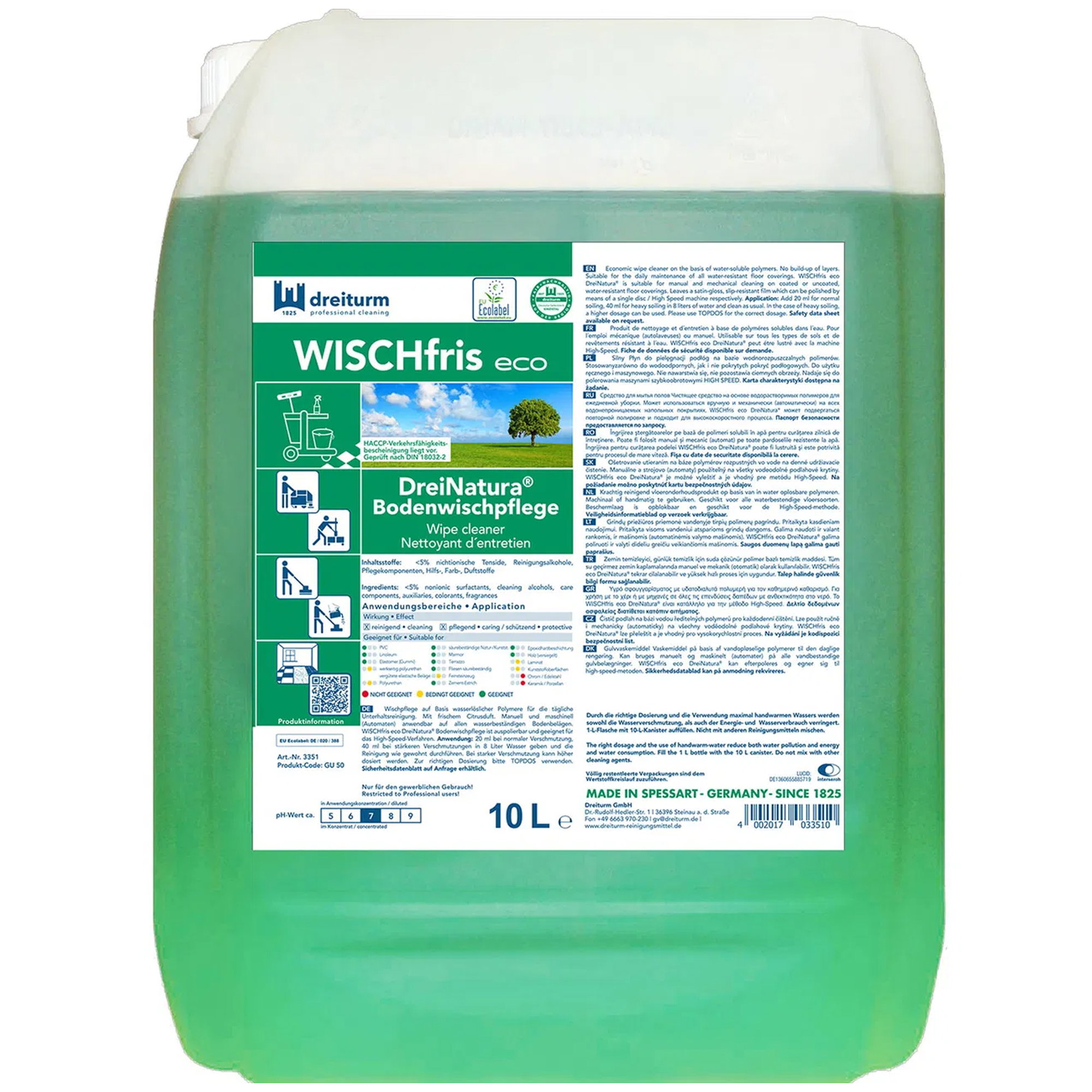 dreiturm WISCHfris eco | DreiNatura Floor Cleaning and Care