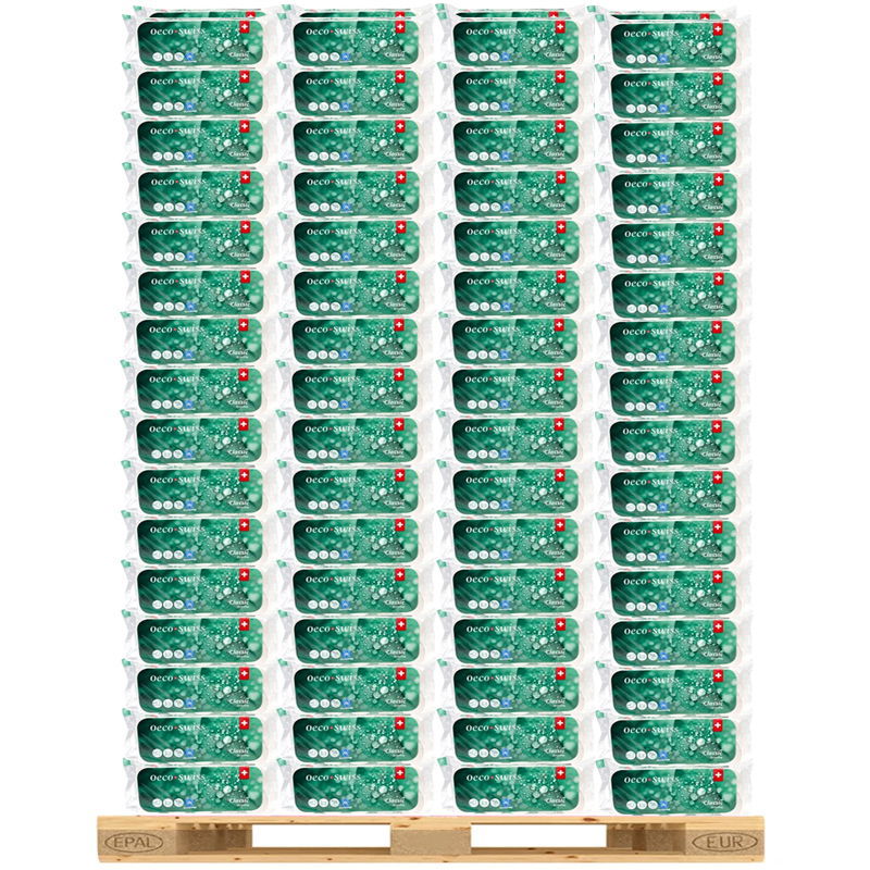 Toilettenpapier Oeco Swiss Classic Recycling 3-lagig Palette