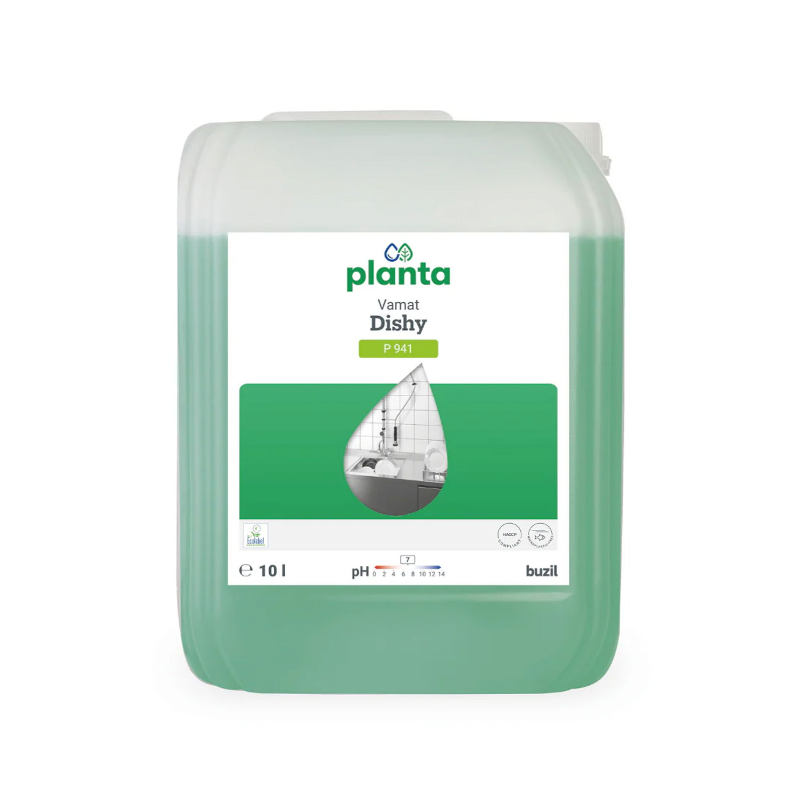 Buzil Planta P941 Vamat Dishy ökologisches Geschirrspülmittel Flasche