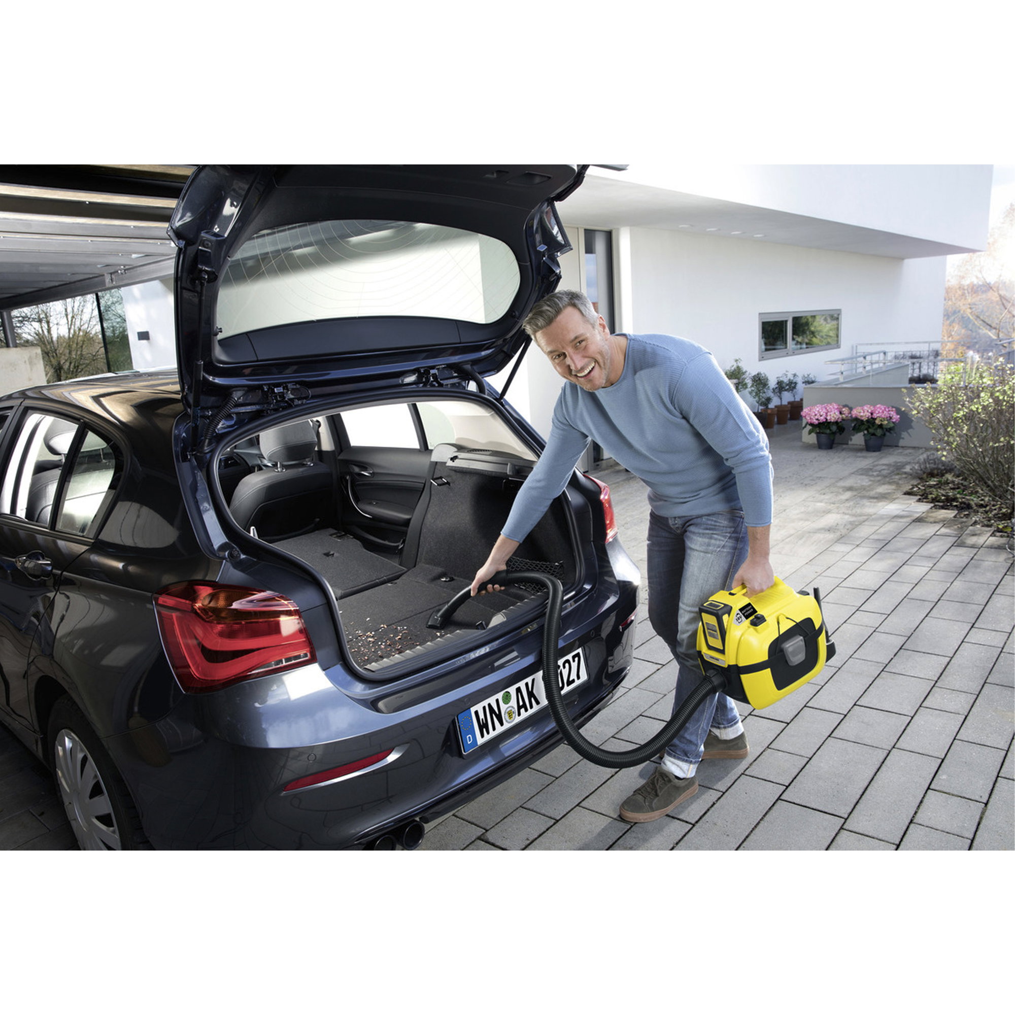 Auto zubehör, Kofferraum, Staubsauger, Tragegriff, Gelb-Schwarz