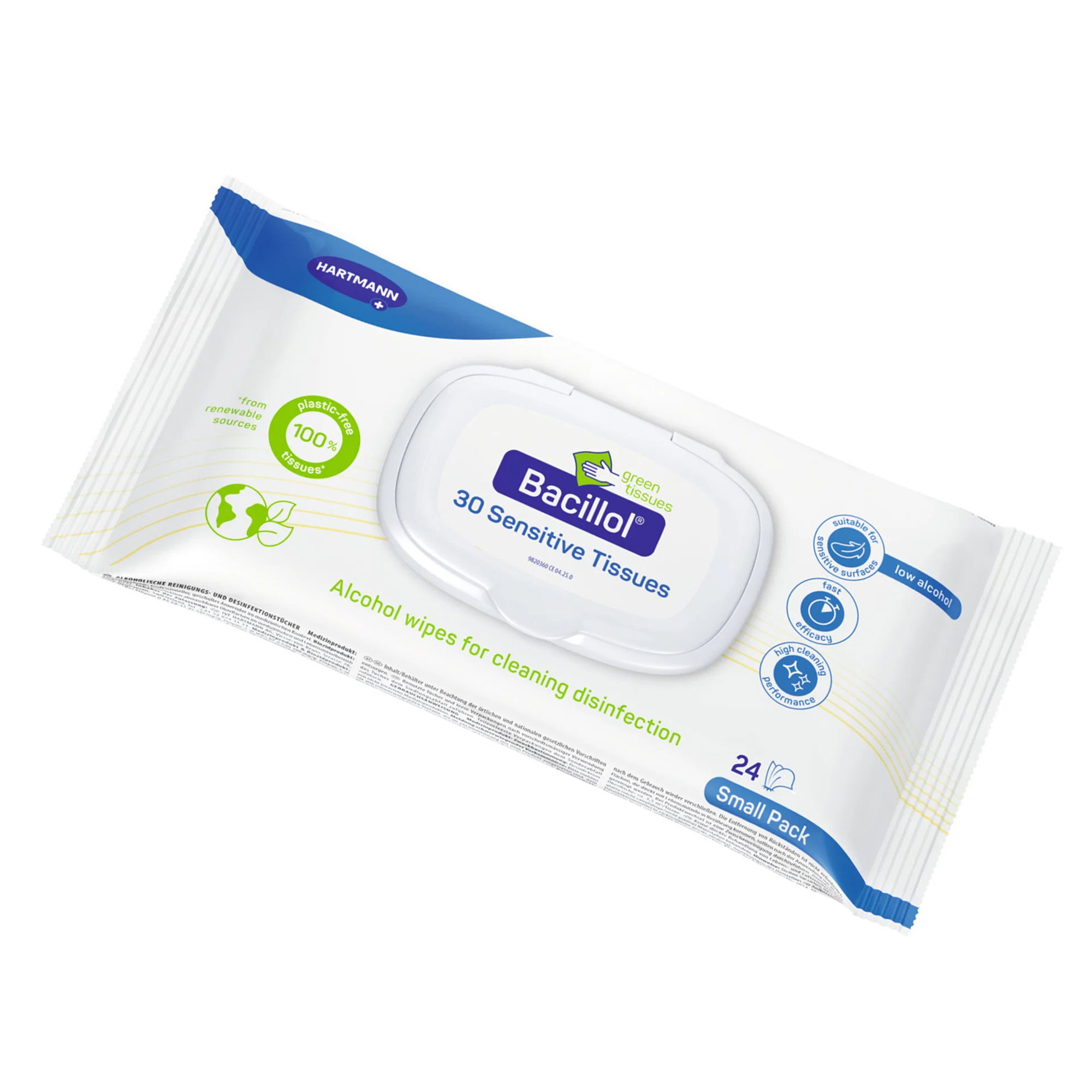 Salviette disinfettanti | Hartmann Bacillol 30 Sensitive Green Tissues