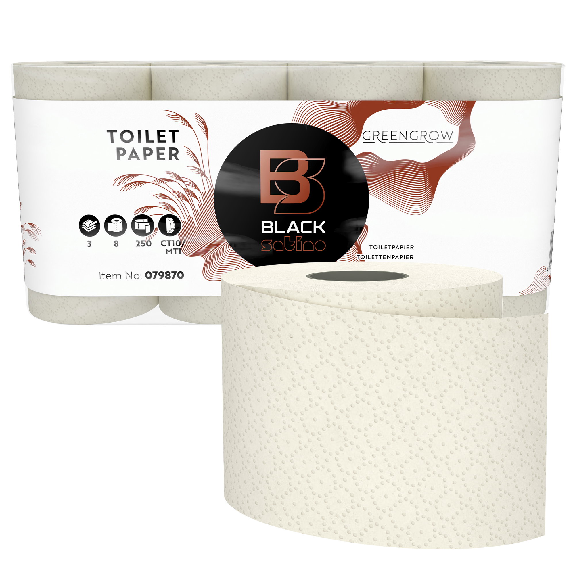 Toilettenpapier, rollen Toilettenpapier, weißes Toilettenpapier, prägung Muster, Haushaltspapier