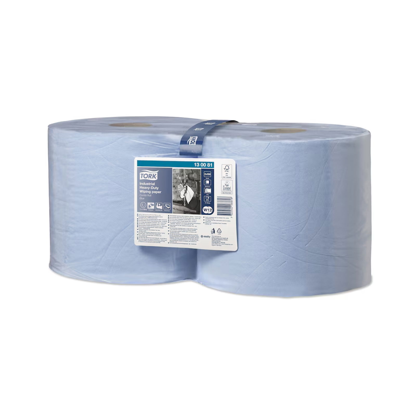 Tork 130081 W1 W2 Industriereinigungstücher 3-lagig Rollen