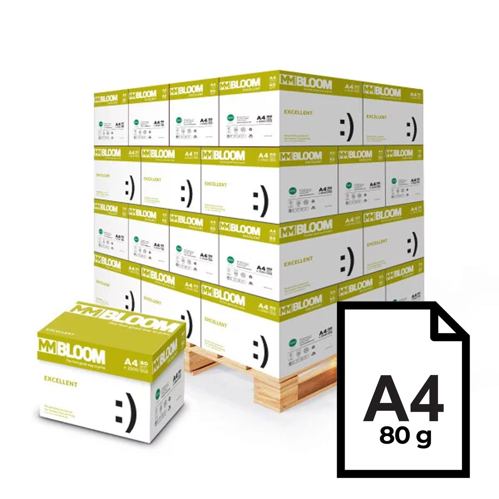 Copy paper MM Bloom Excellent | A4 | 80 g | pallet