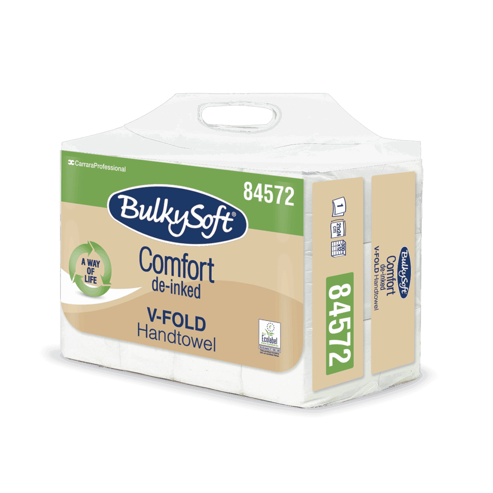Papierhandtücher V-Falz | 1-lagig | Recycling | BulkySoft 84572 Comfort