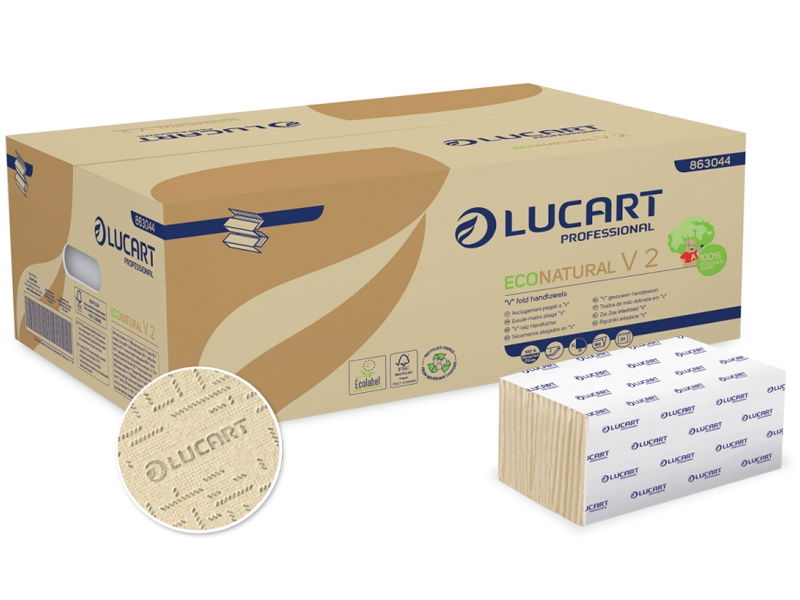 Papierhandtücher EcoNatural V 2-lagig
