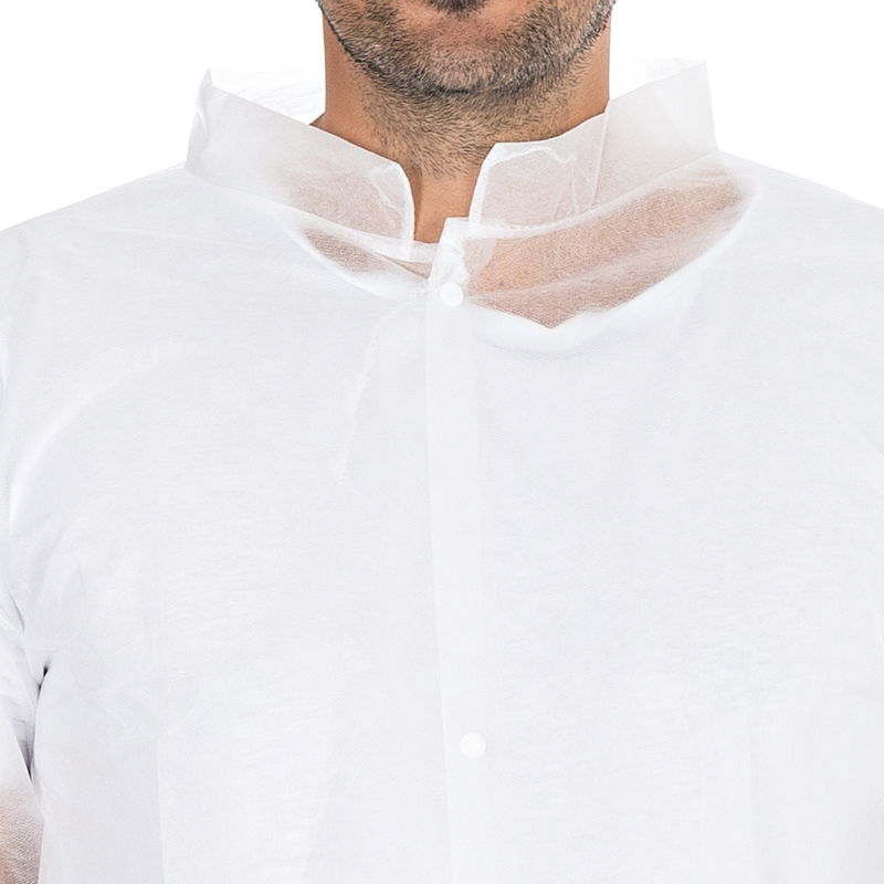 Besucherkittel Light PP-Vlies mit Druckknöpfen