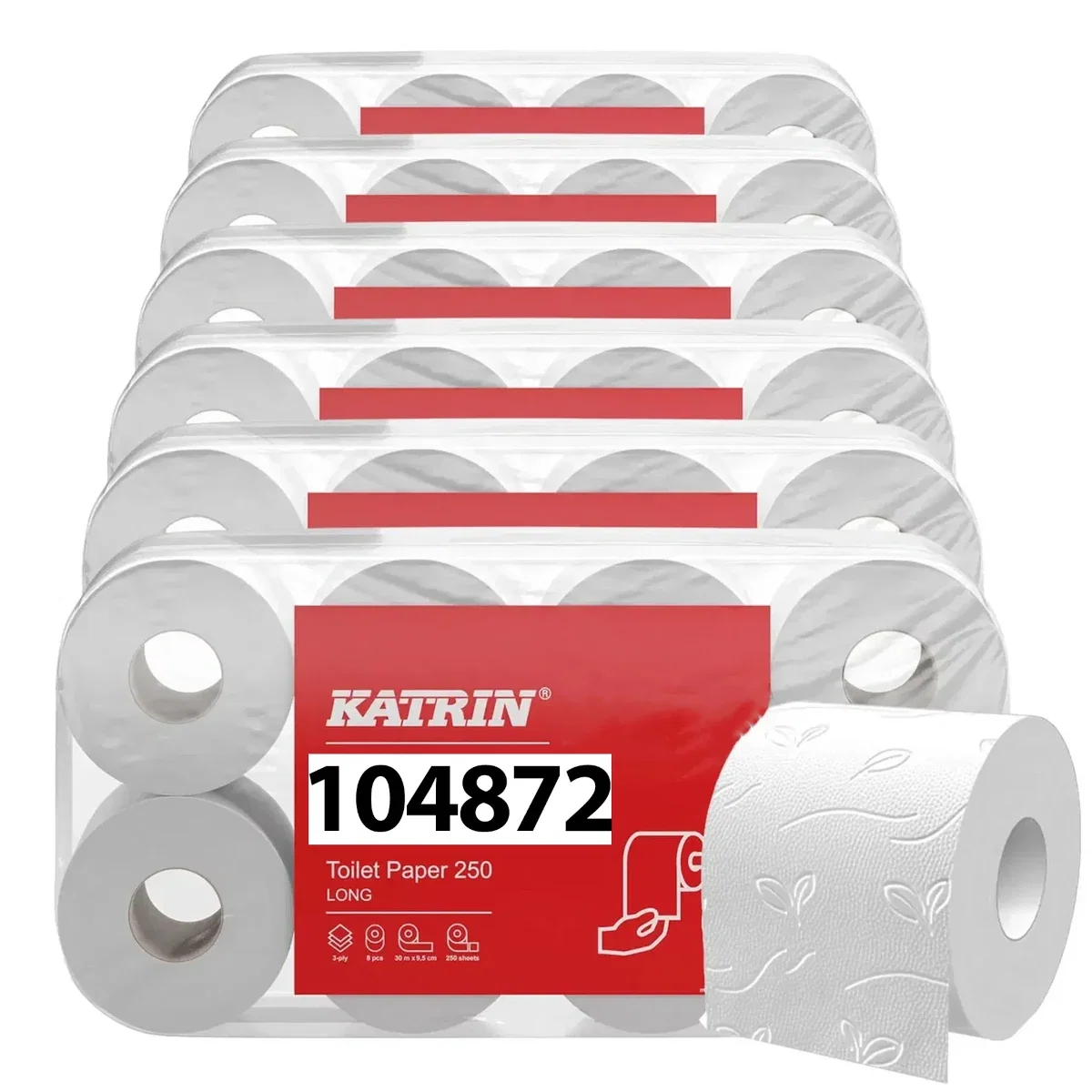 Toilettenpapier | 3-lagig | Zellstoff | 250 Blatt | Katrin