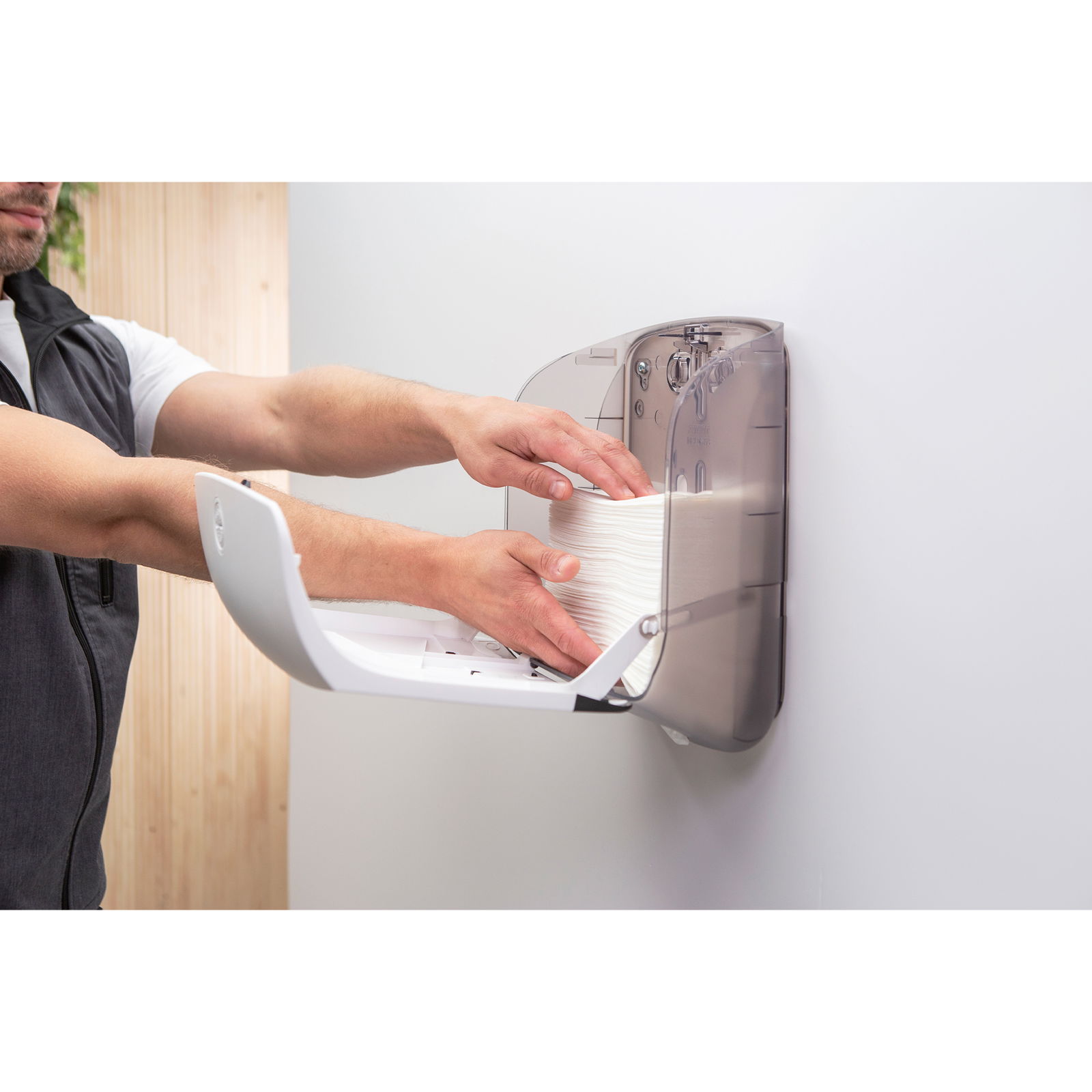 Dispenser di asciugamani di carta Katrin 88942 Inclusive S bianco