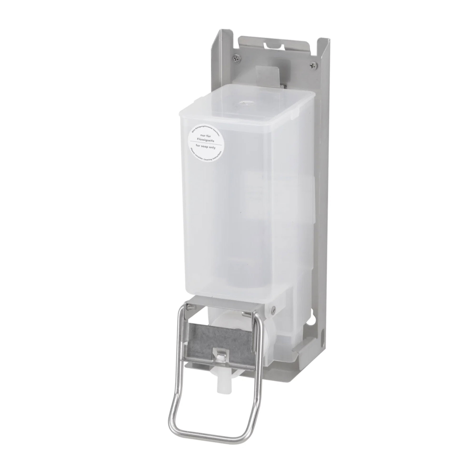 Spülmittelspender, Wandspender, Transparent, Halterung, Metallgriff