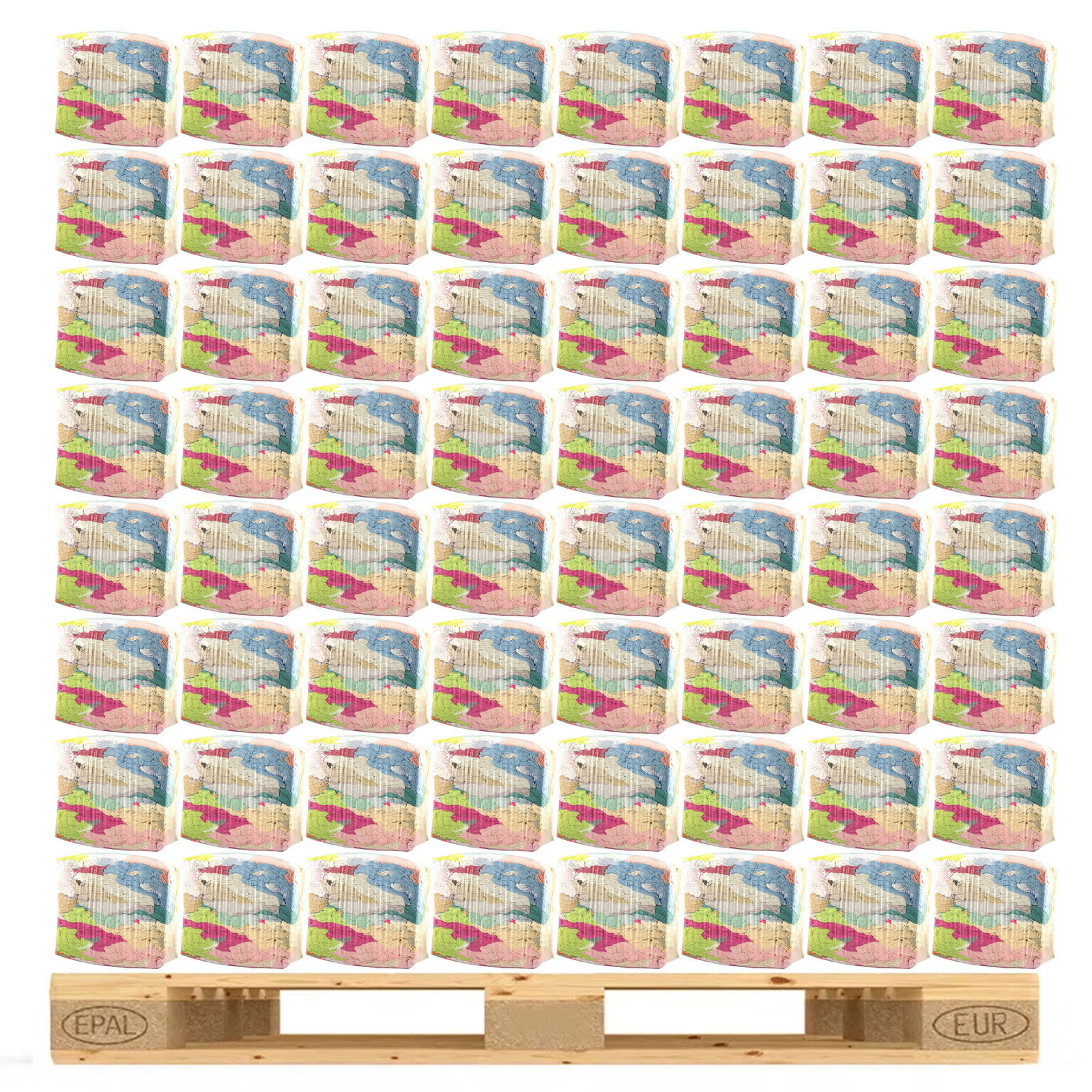 Cleaning cloths 5 kg tricot light colored pallet 64 pieces