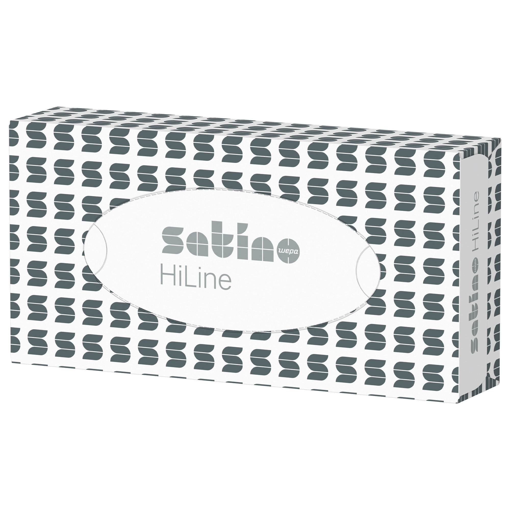 Tissue box, HiLine, Satin pattern, Decorative box, White-gray