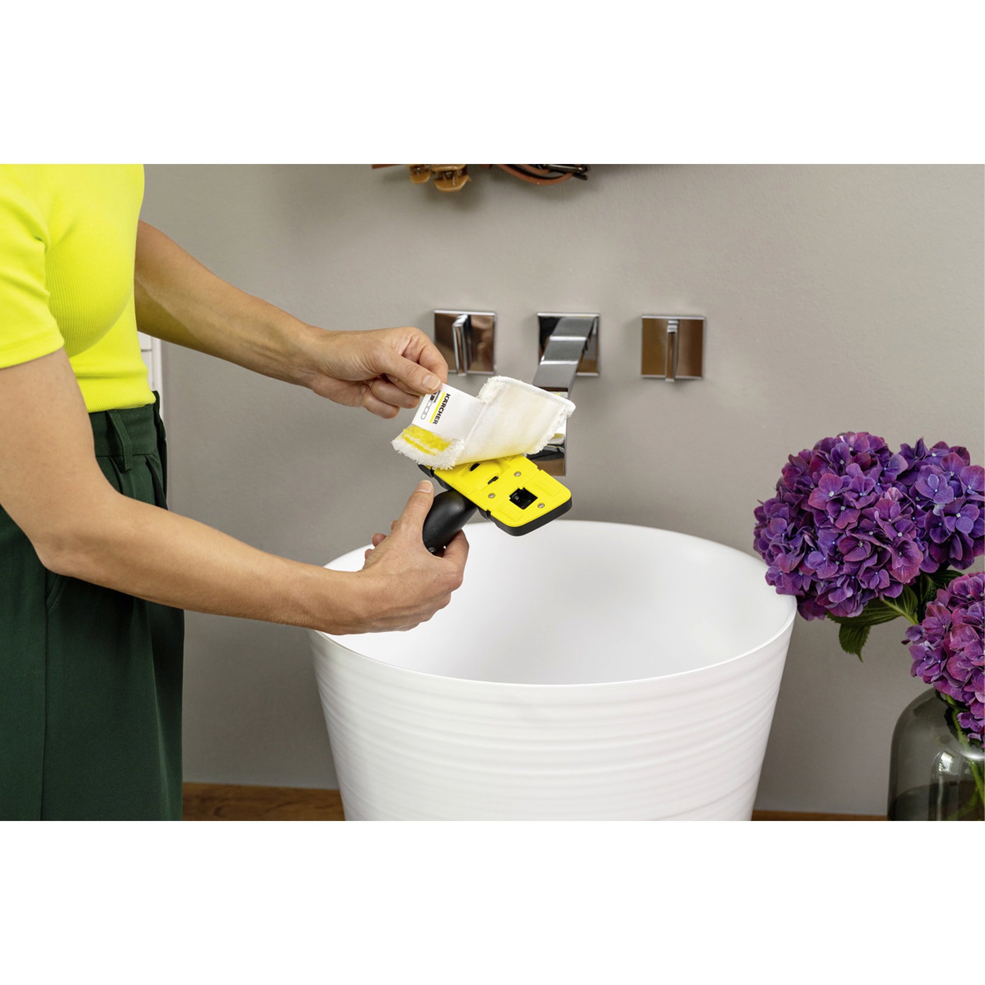 Badezimmer, Reinigung, Tuch, Schwamm, Handgerät