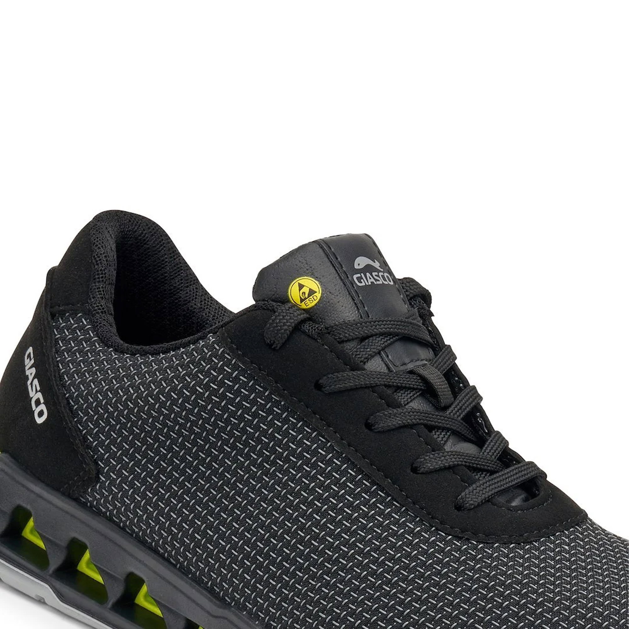 Sneaker, Laufschuh, Schwarz, Mesh-Obermaterial, Gummi-Laufsohle