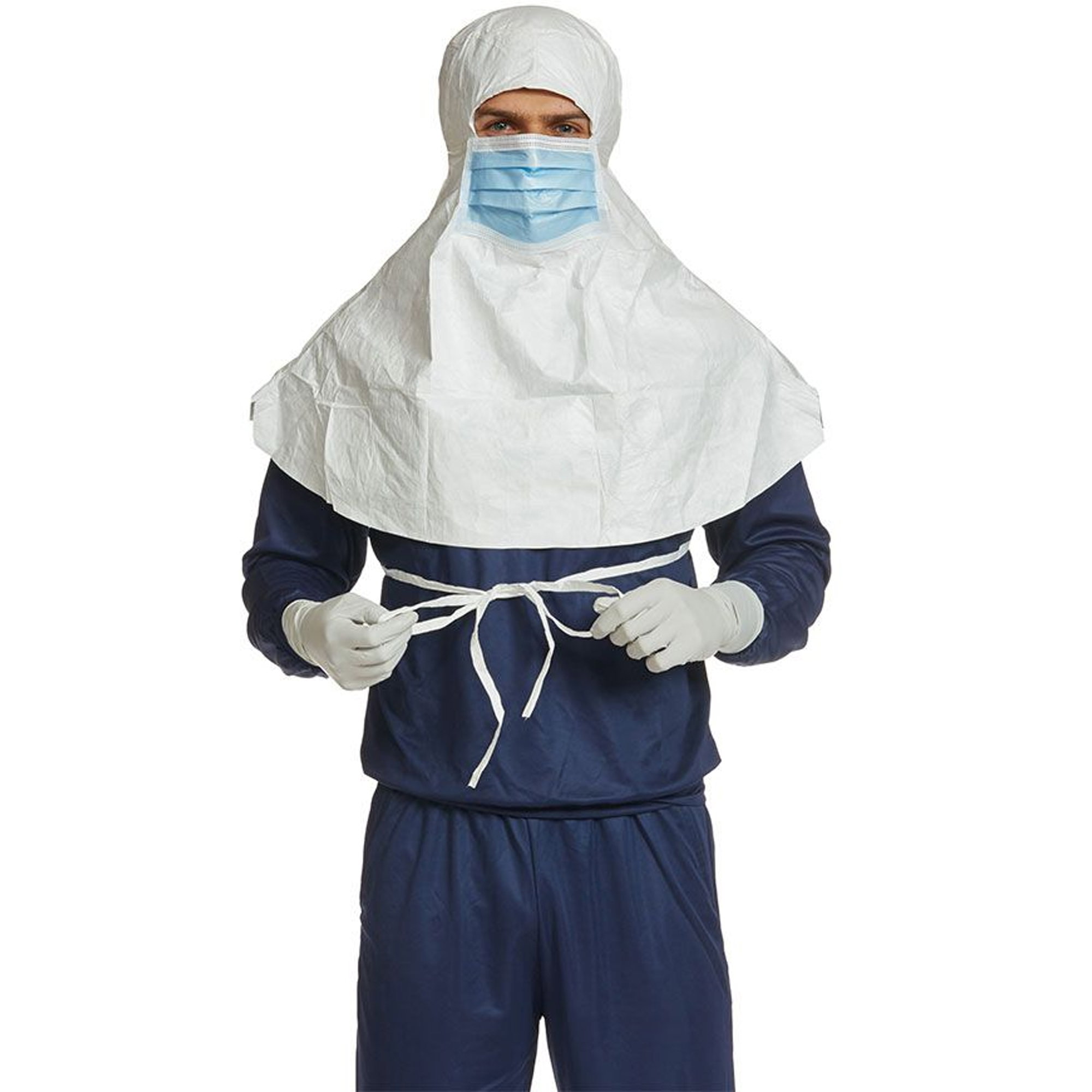 Reinraum Kapuze mit integrierter Maske | DuPont Tyvek IsoClean IC 689 B WH WS