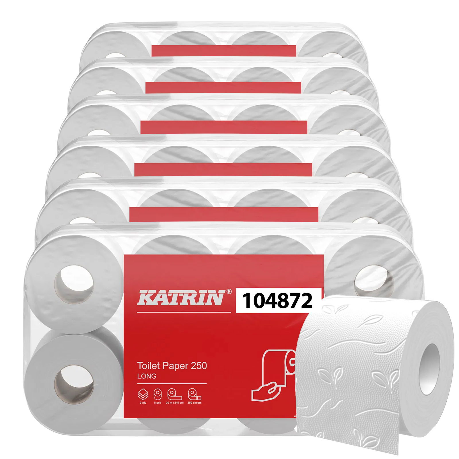 KATRIN 104872 carta igienica 250 strappi 3 veli
