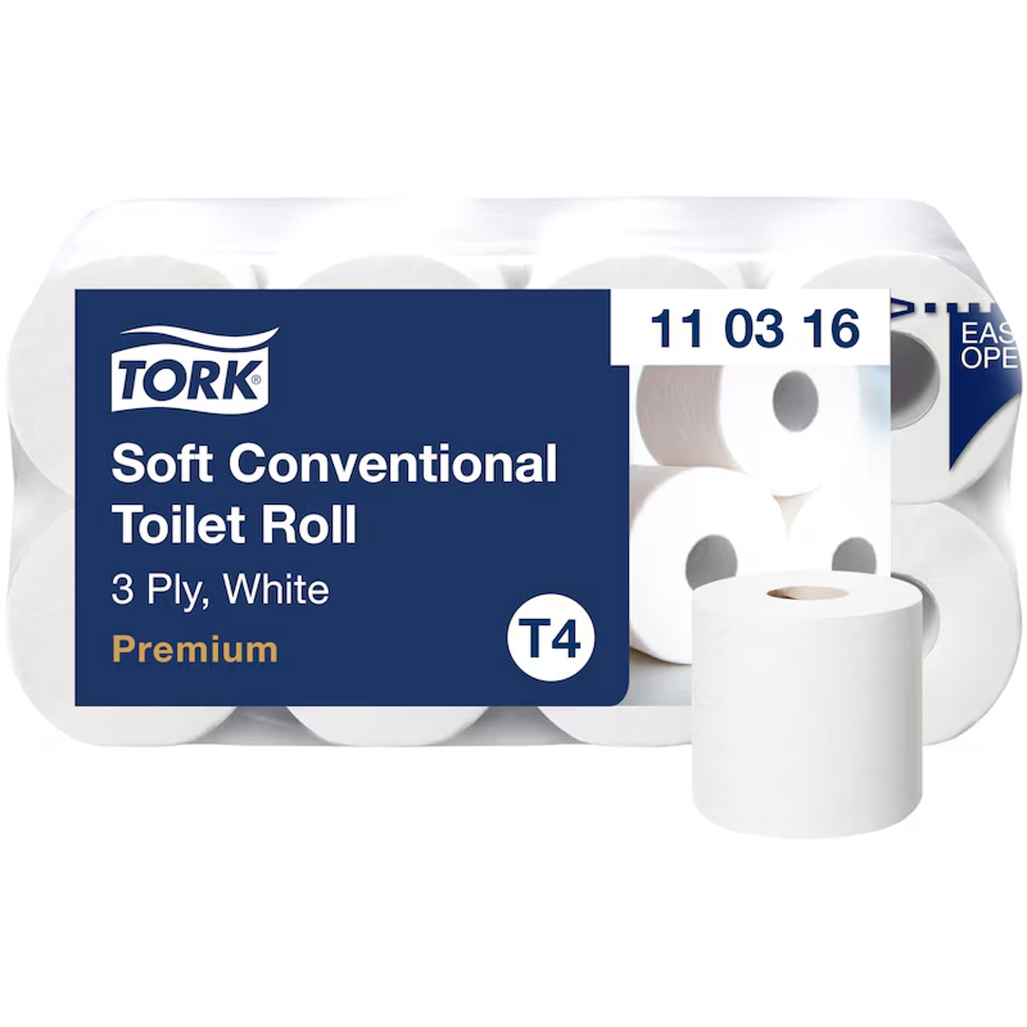 Toilettenpapier | 3-lagig | Zellstoff | 250 Blatt | Tork 110316 T4