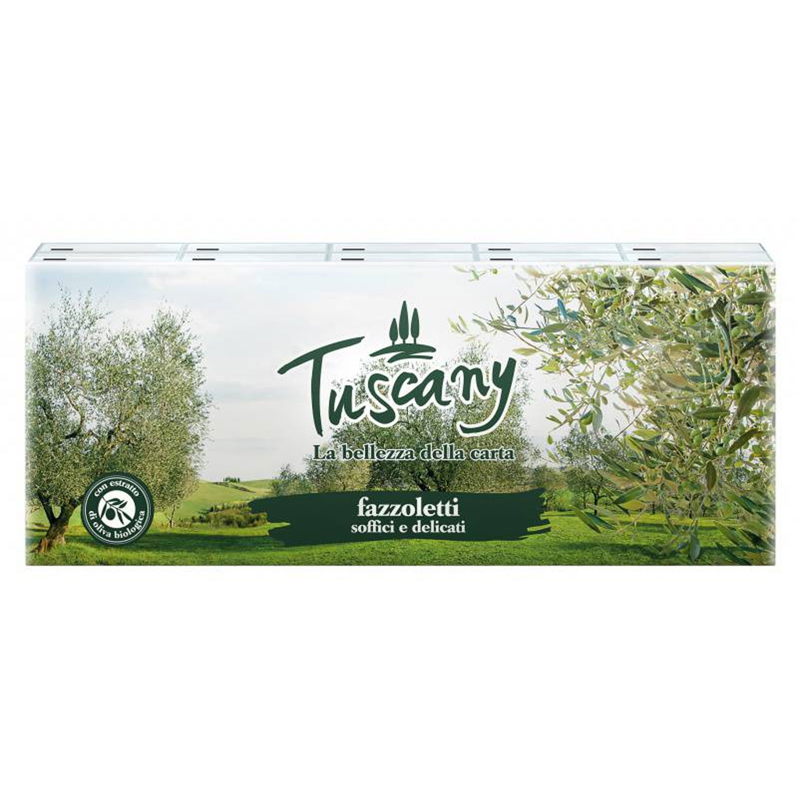 Taschentücher Tuscany Zellstoff 4-lagig mit Olivenöl-Extrakt