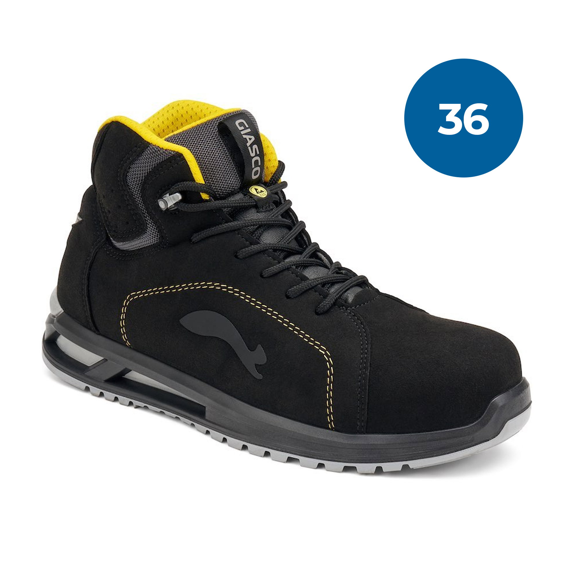 Stiefel, Sicherheitsstiefel, Schuhwerk, Schwarz, Gelb