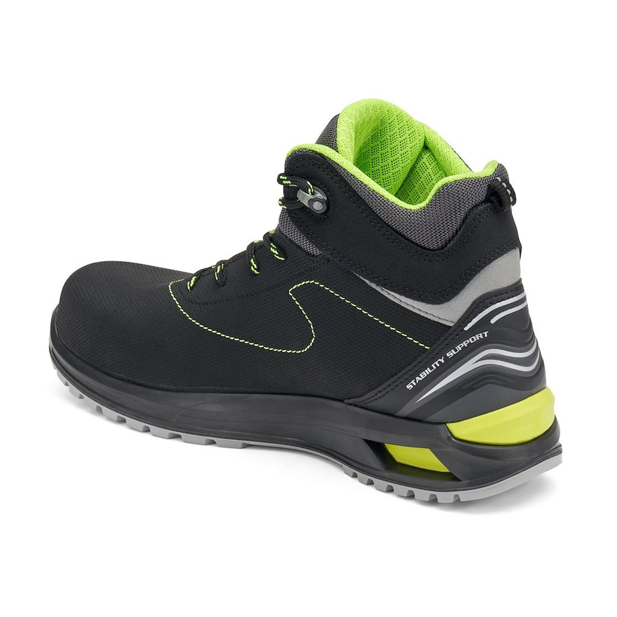 Hiking Schuh, Stabilität, Neon Gelb Akzente, Dauerhaftes Obermaterial, Gummisohle