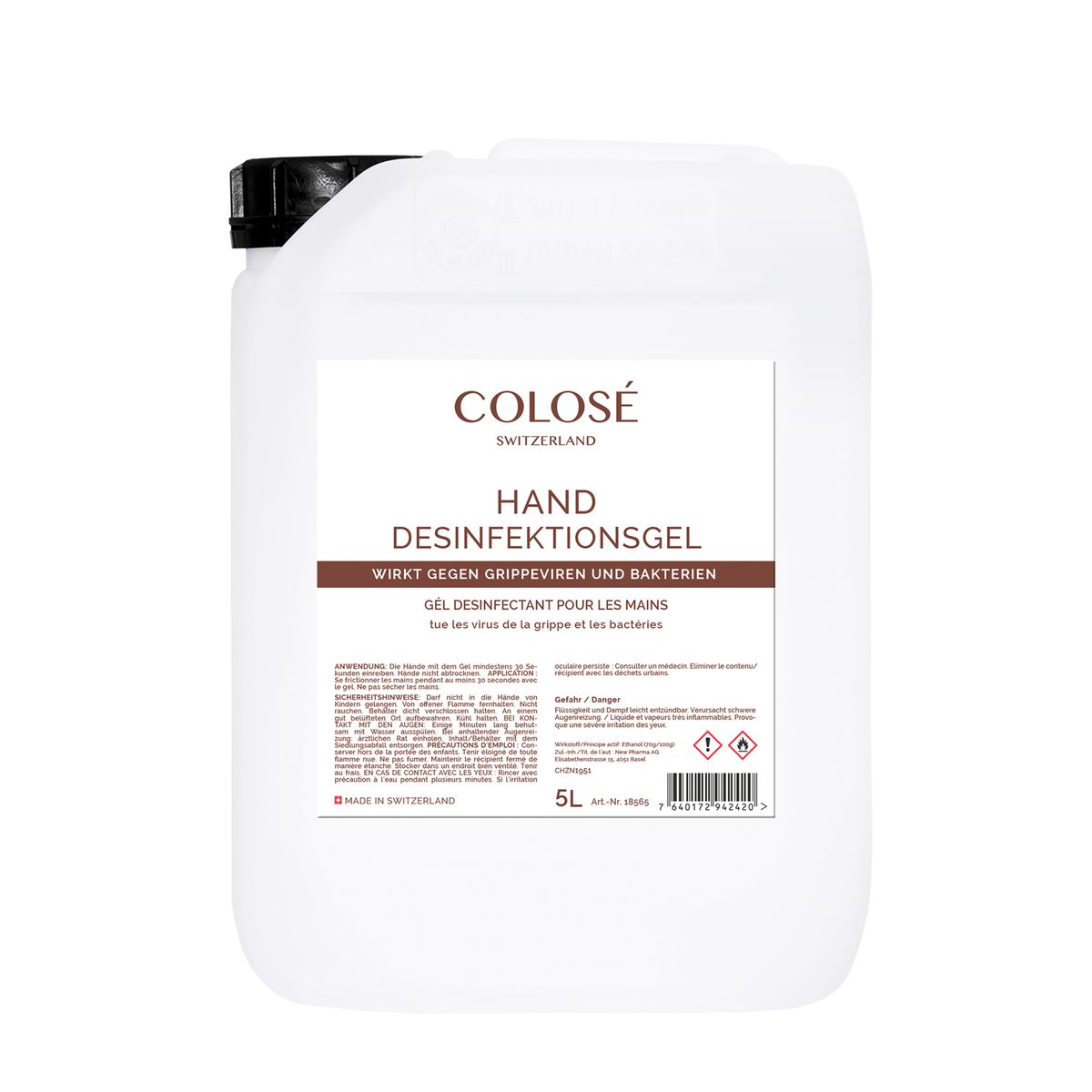 Kanister DesifnektionsgelColosé Händedesinfektionsgel