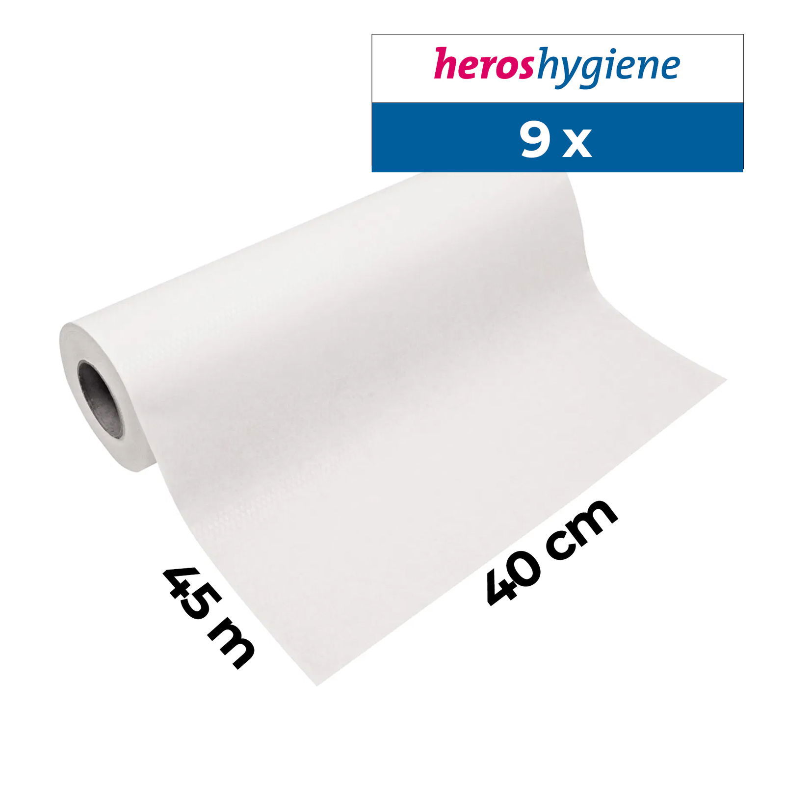 Funny AG-150 Ärzterollen 40cm x 45m Zellstoff weiss 9 Rollen