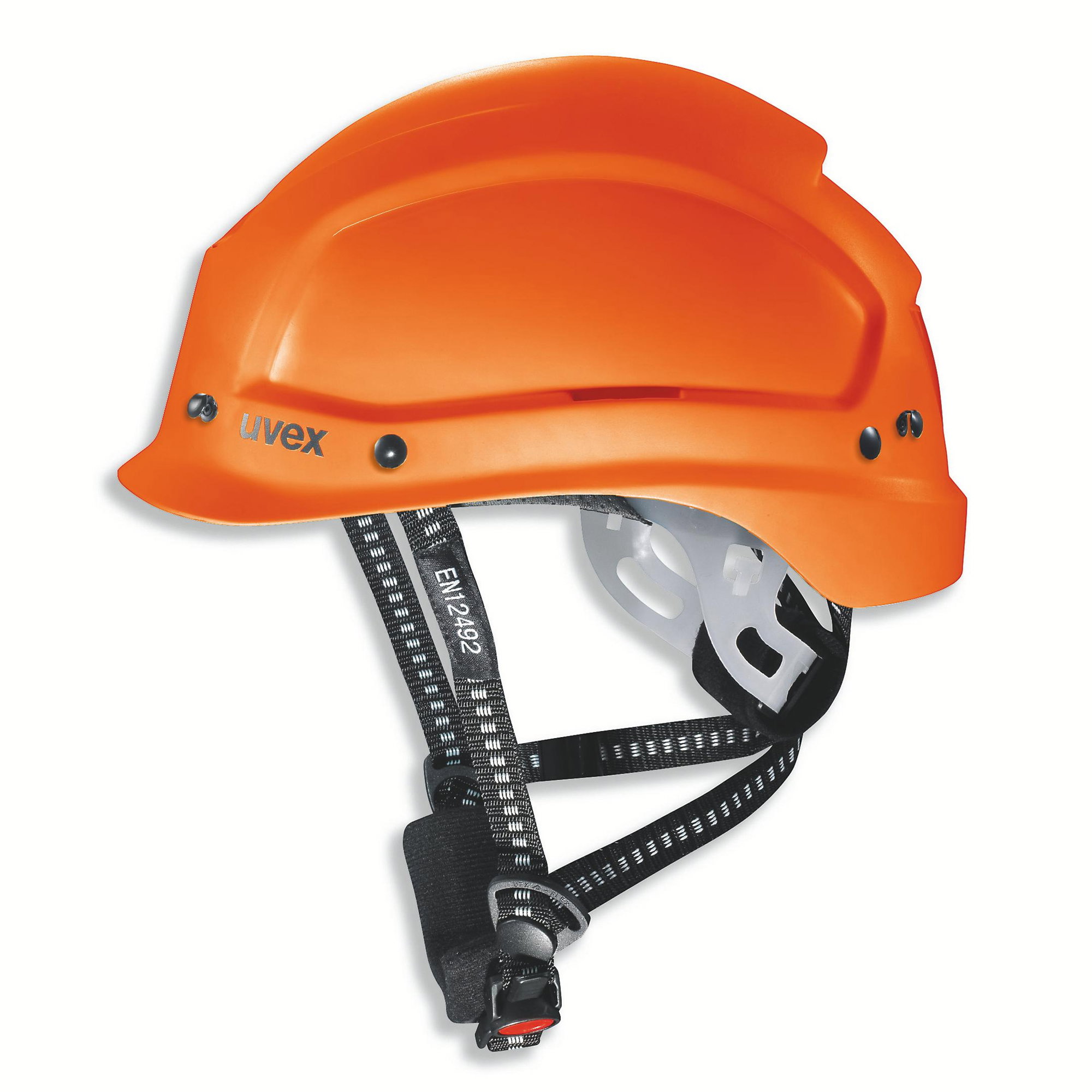 Kletterhelm, Sicherheitshelm, Orange, Verstellbares Kinnband, Uvex