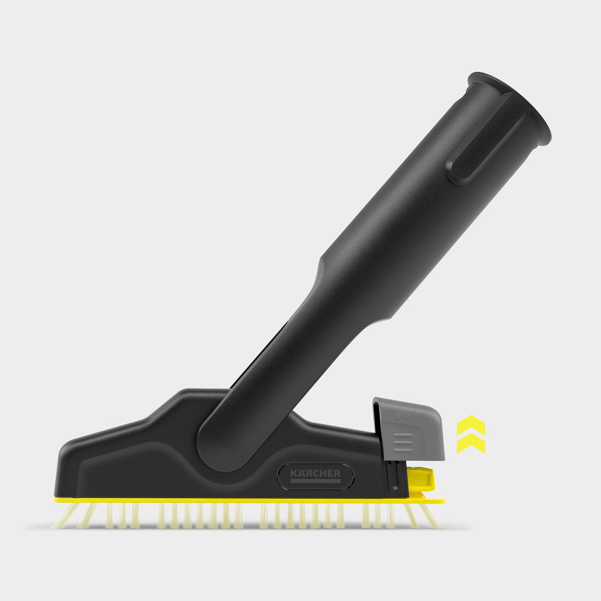 handheld, Scrubber, Bürste, Gelb, Bodenreinigung