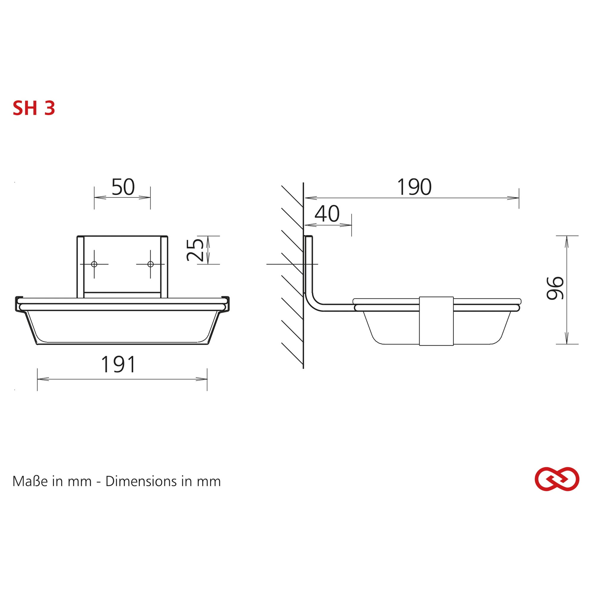 Support de cuvette avec cuvette | ingo-man classic SH 3